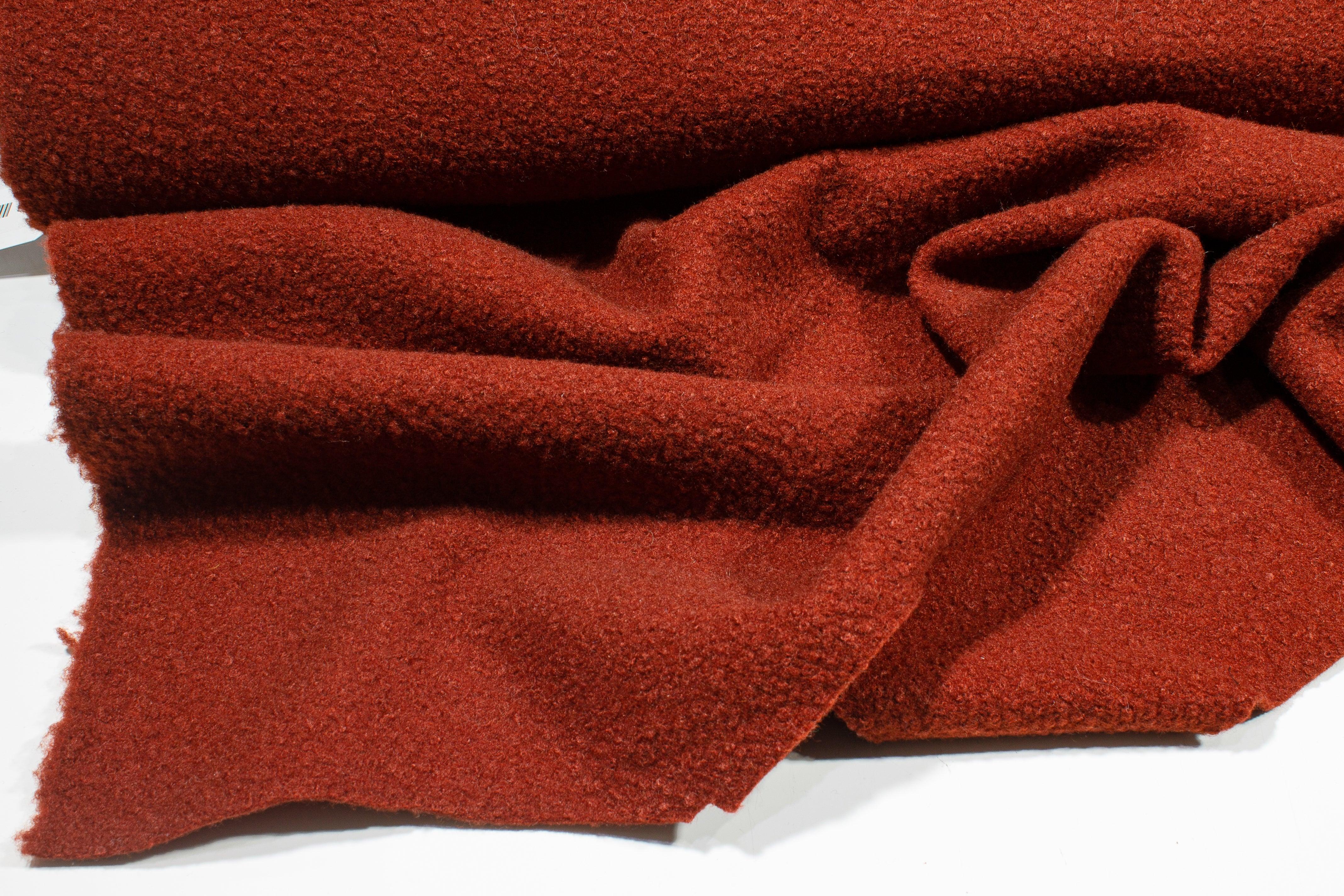 Burned Orange Italian Wool Boucle - Prime Fabrics