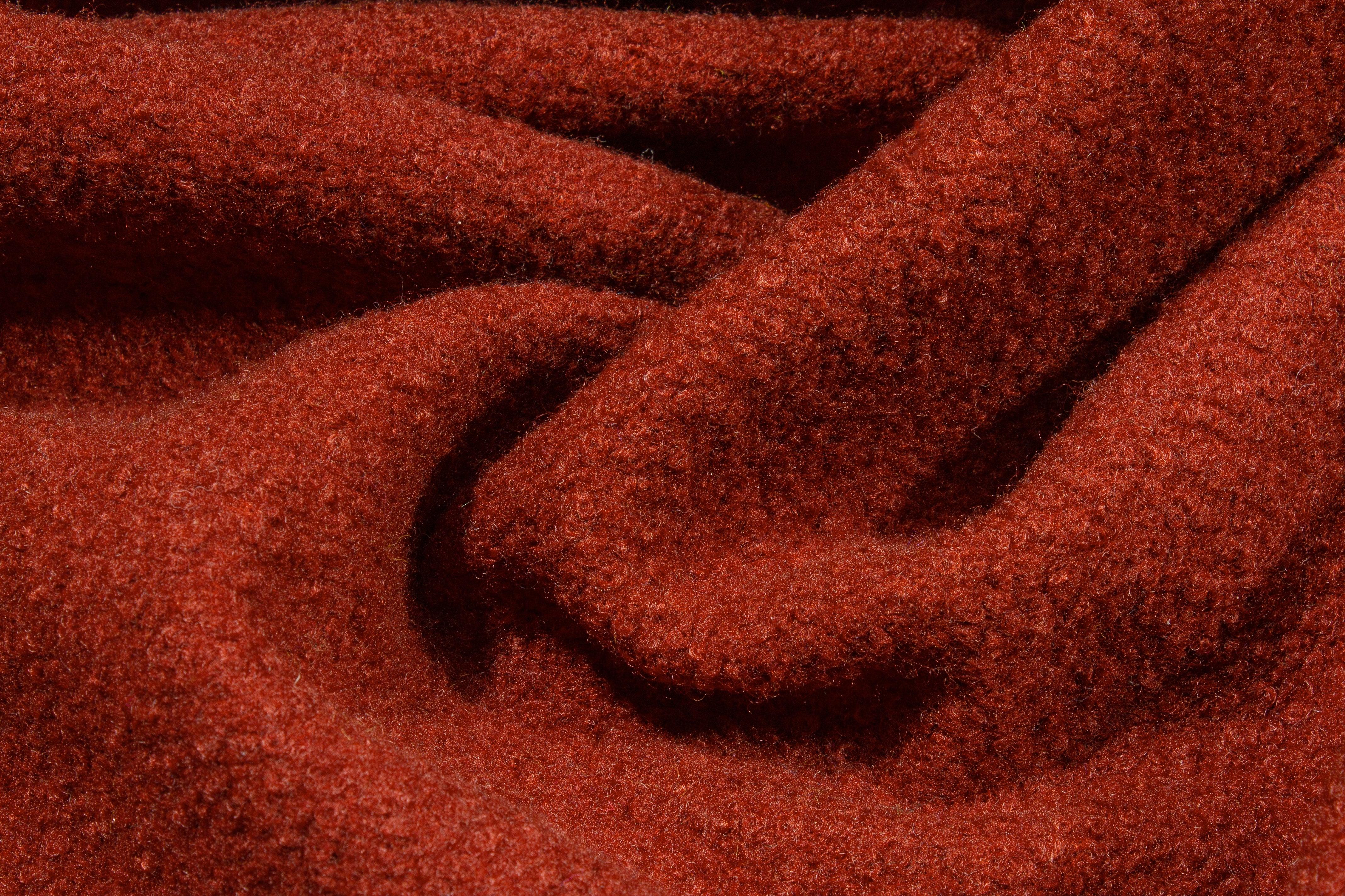 Burned Orange Italian Wool Boucle - Prime Fabrics