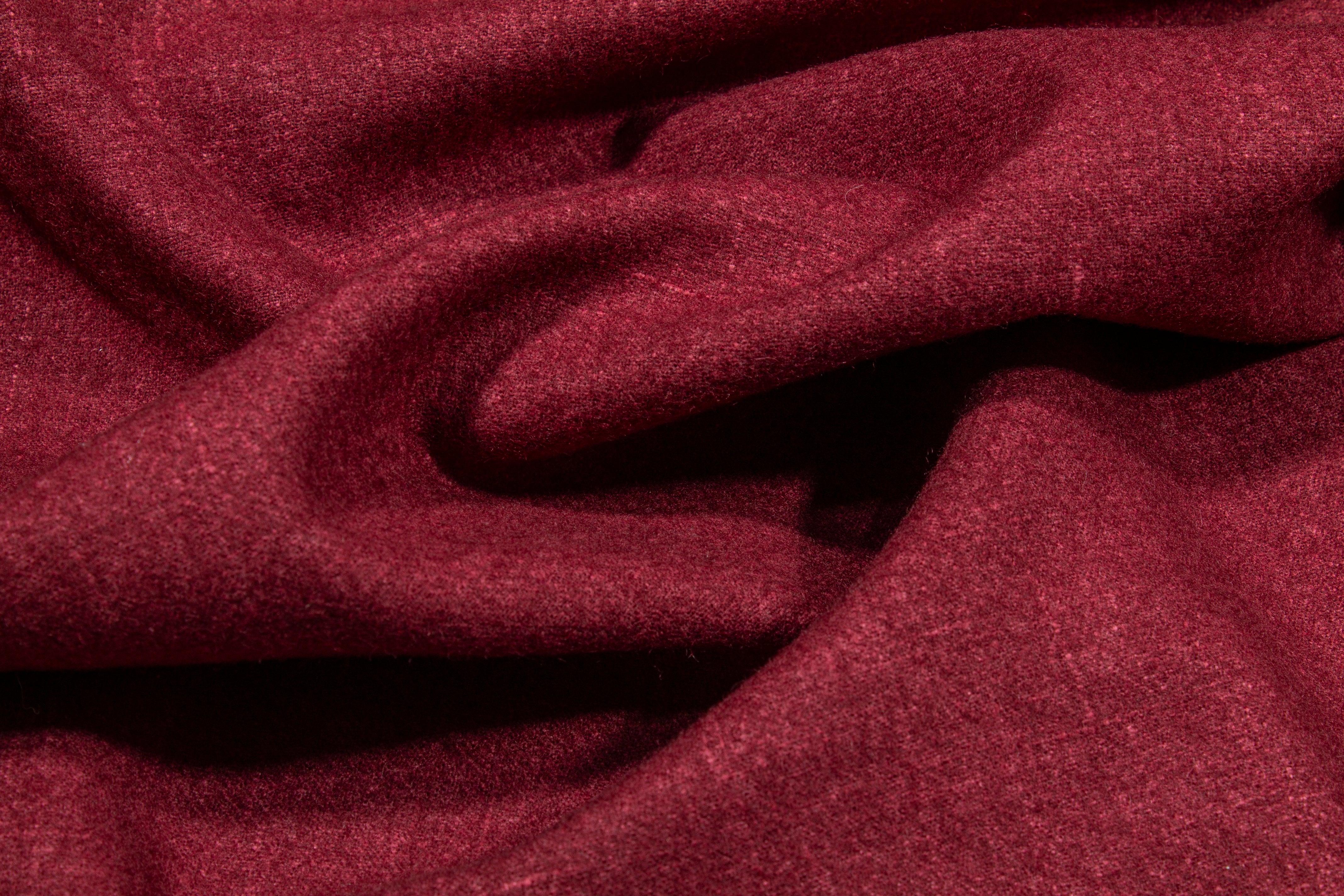Burgundy Italian Wool - Prime Fabrics
