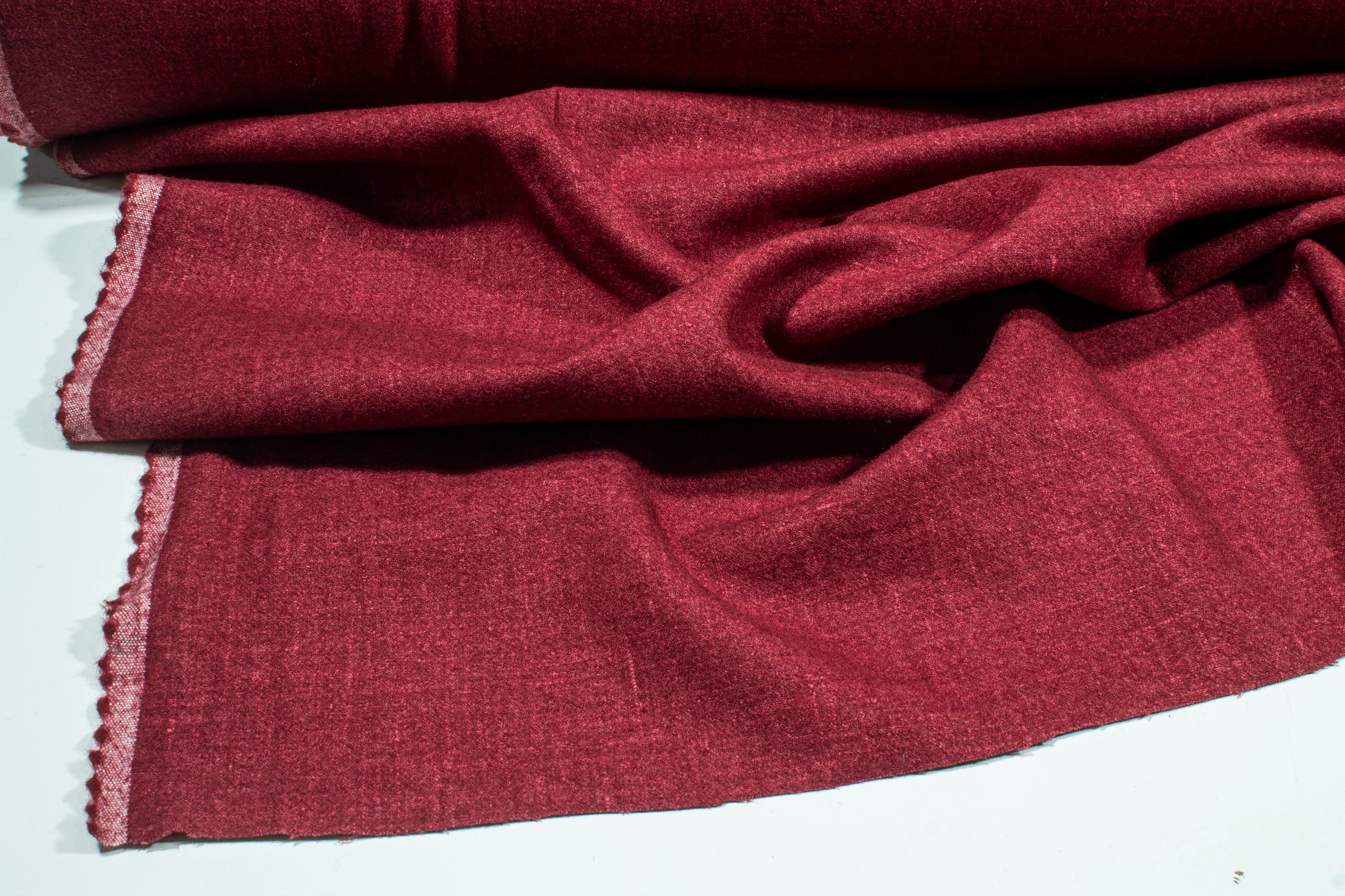 Burgundy Italian Wool - Prime Fabrics