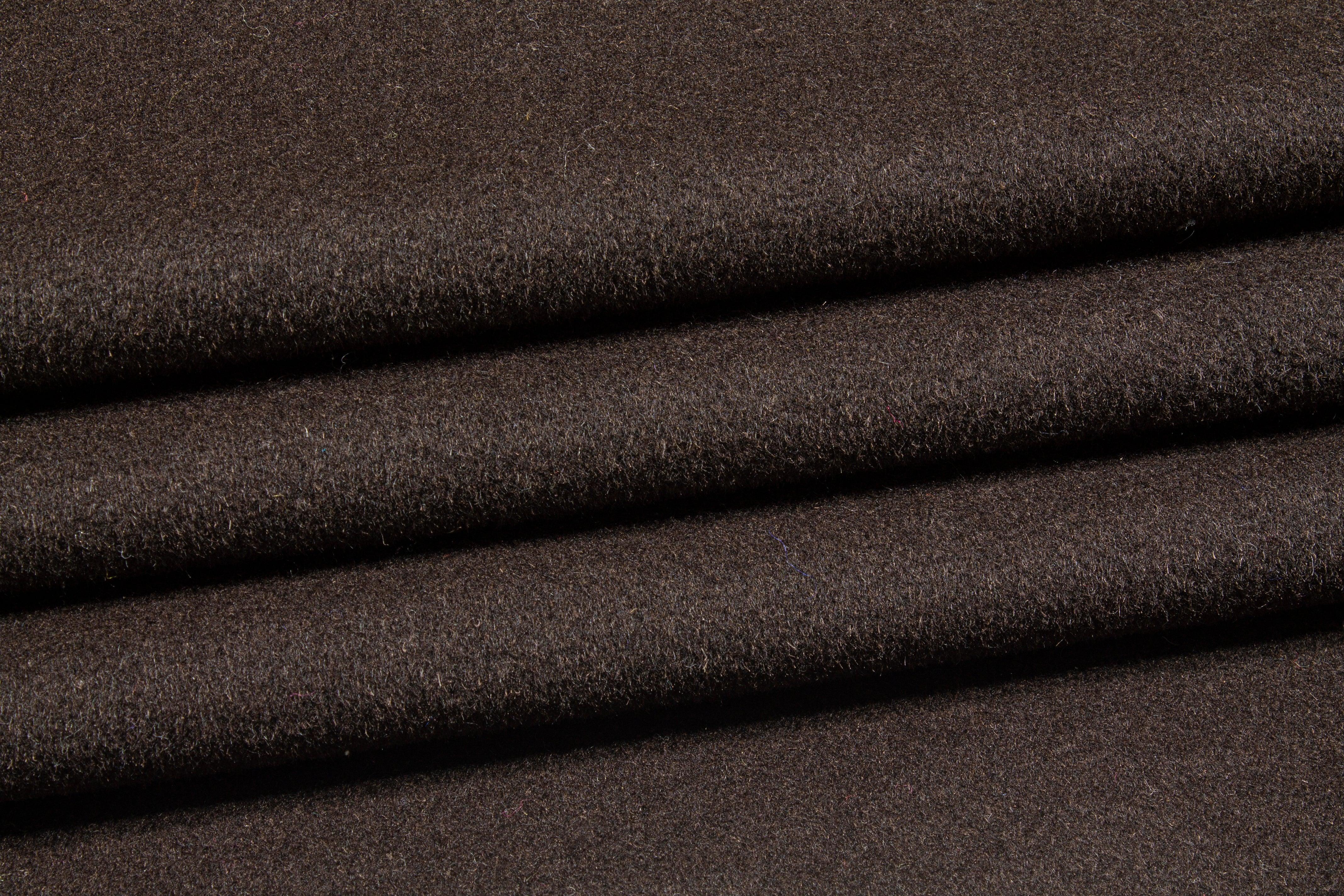 Dark Brown Italian Wool Coating - Prime Fabrics