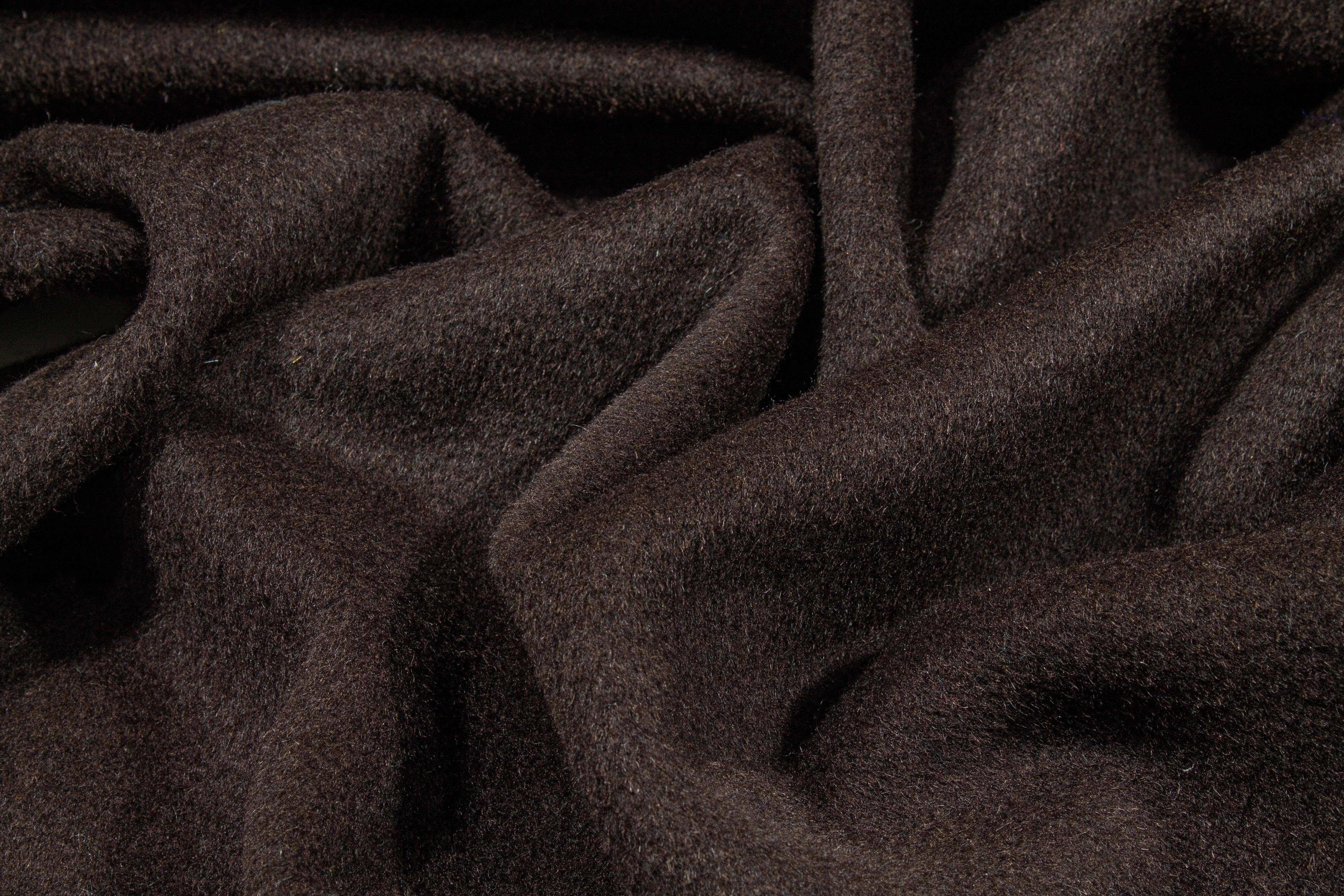 Dark Brown Italian Wool Coating - Prime Fabrics