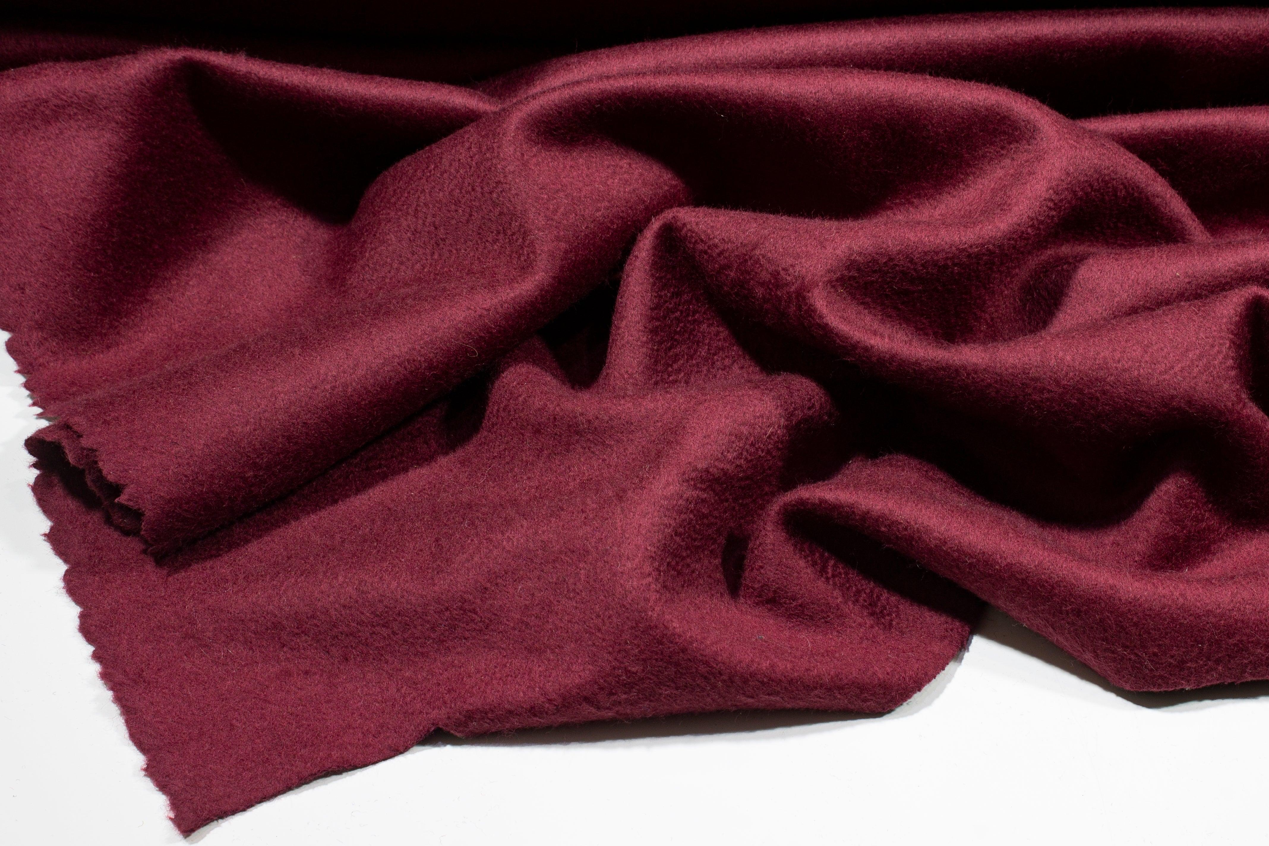 Maroon Italian Wool Cashmere Blend - Prime Fabrics
