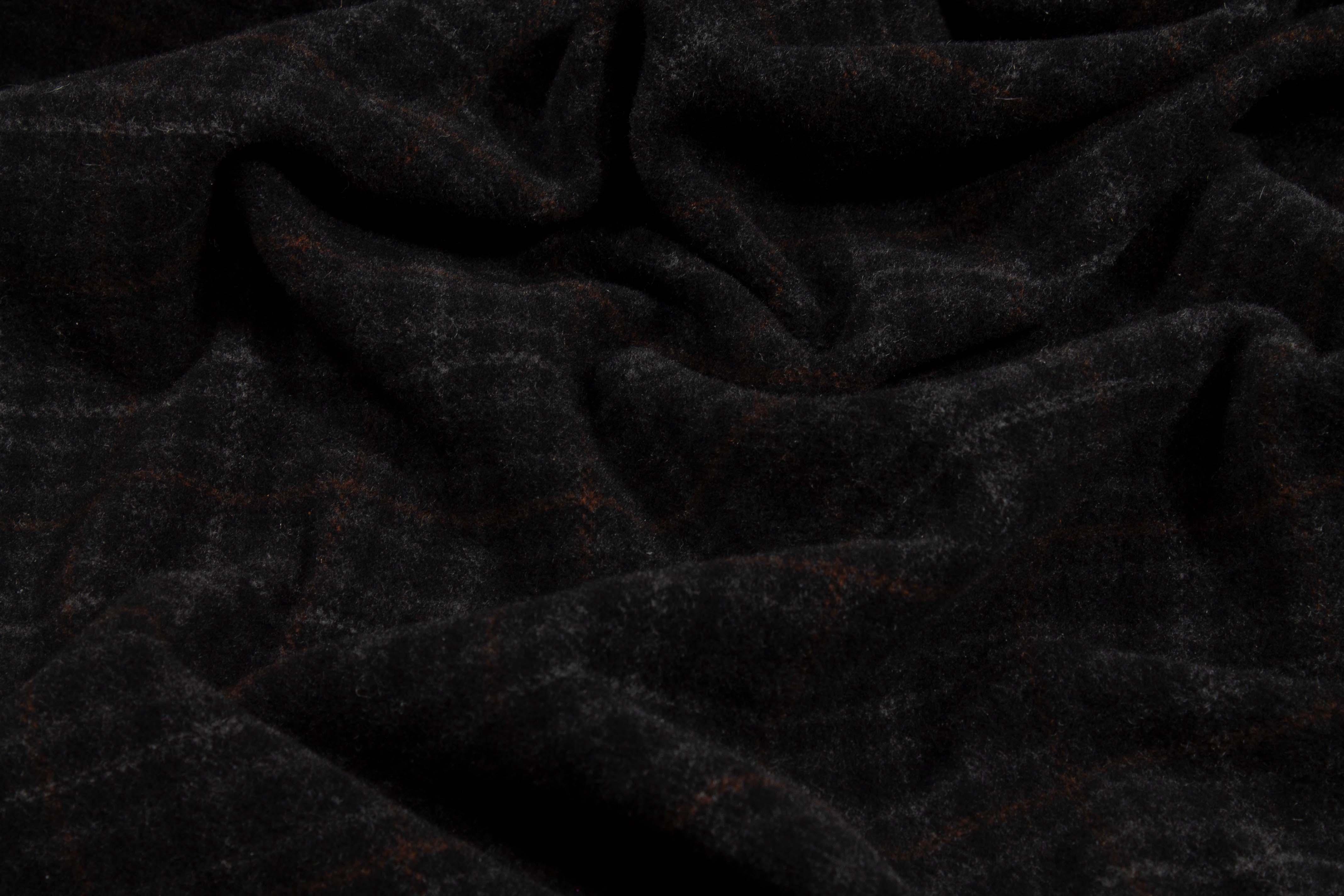 Charcoal Gray Plaid Wool Coating - Prime Fabrics