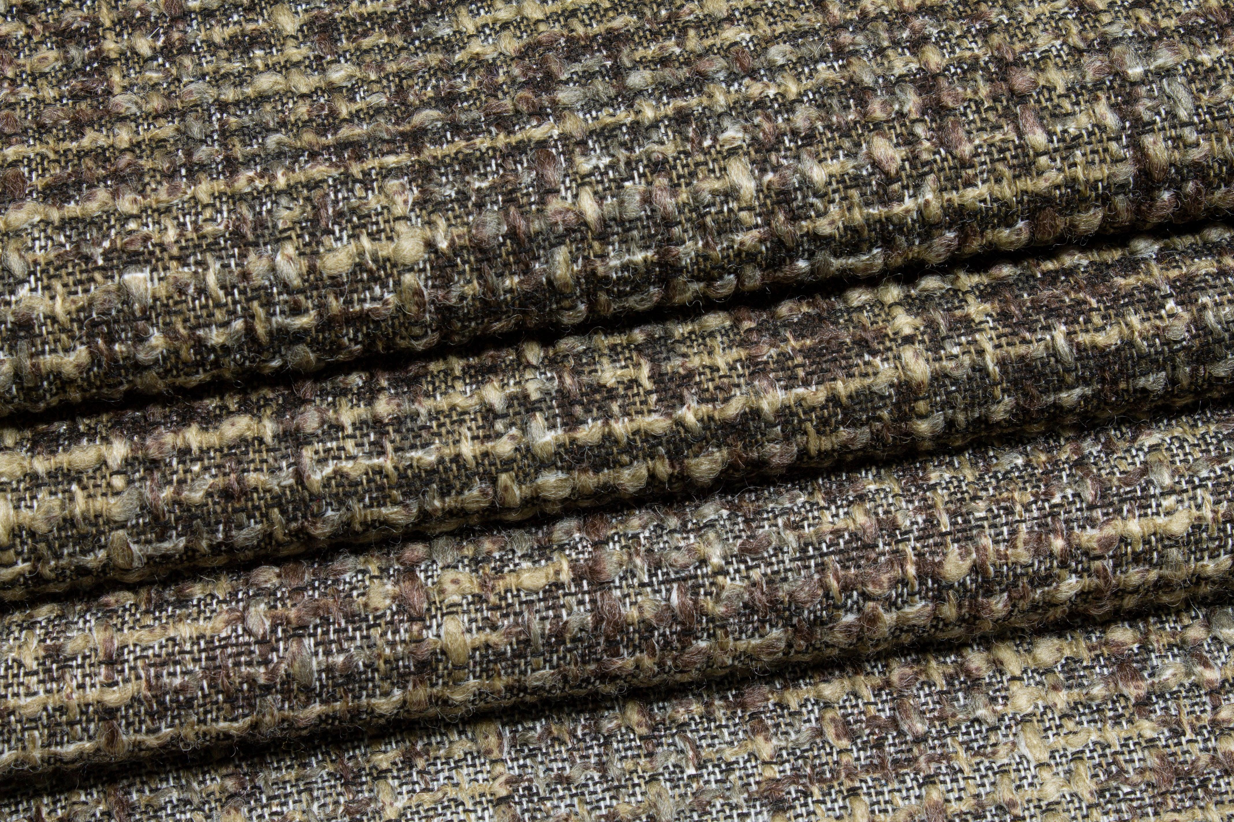 Light Brown Italian Wool Tweed - Prime Fabrics