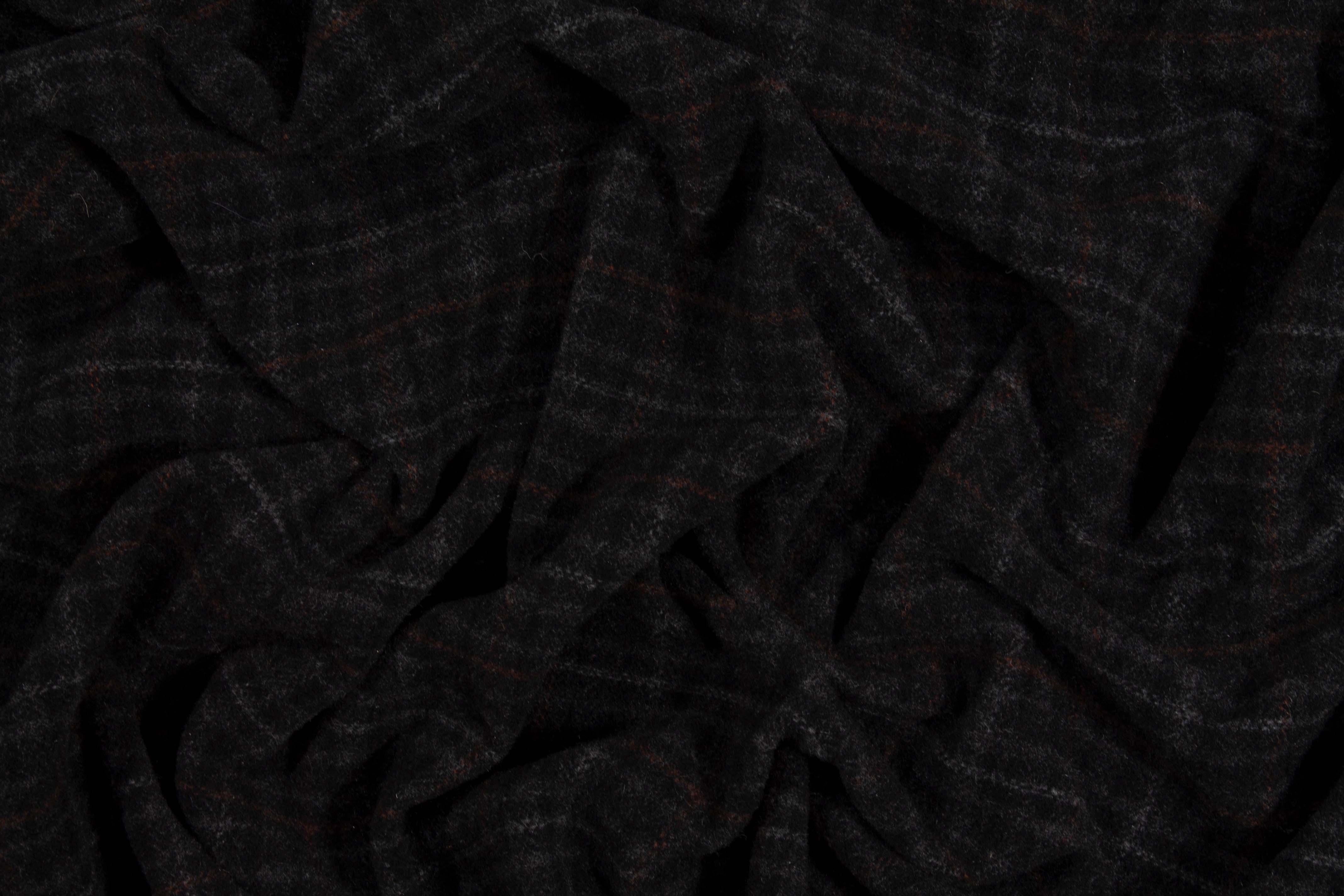 Charcoal Gray Plaid Wool Coating - Prime Fabrics