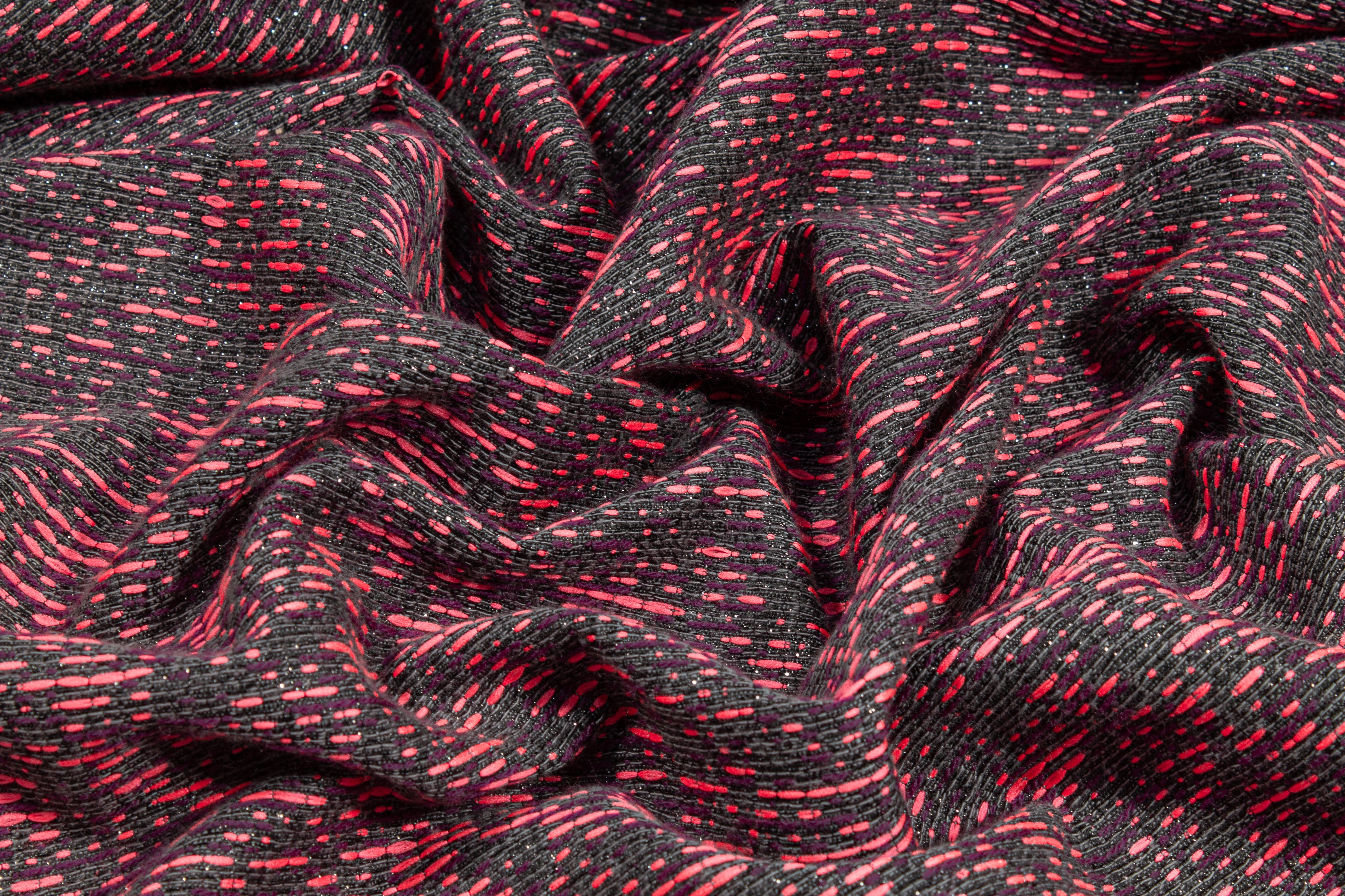 Metallic Brocade - Pink, Gray, Purple