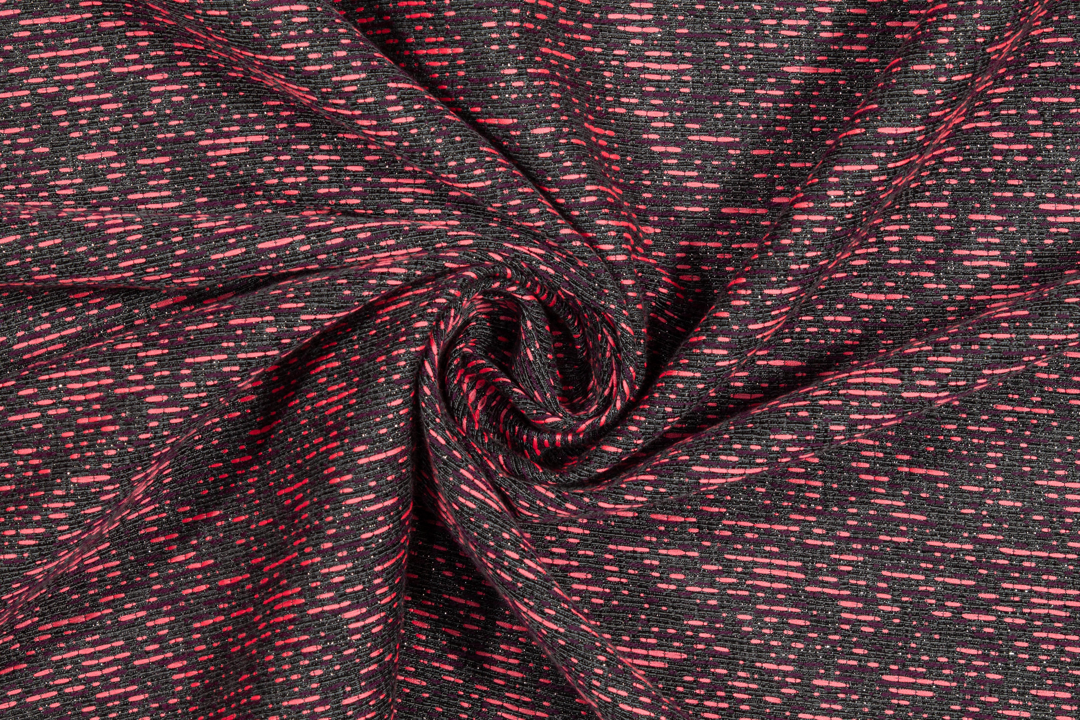 Metallic Brocade - Pink, Gray, Purple