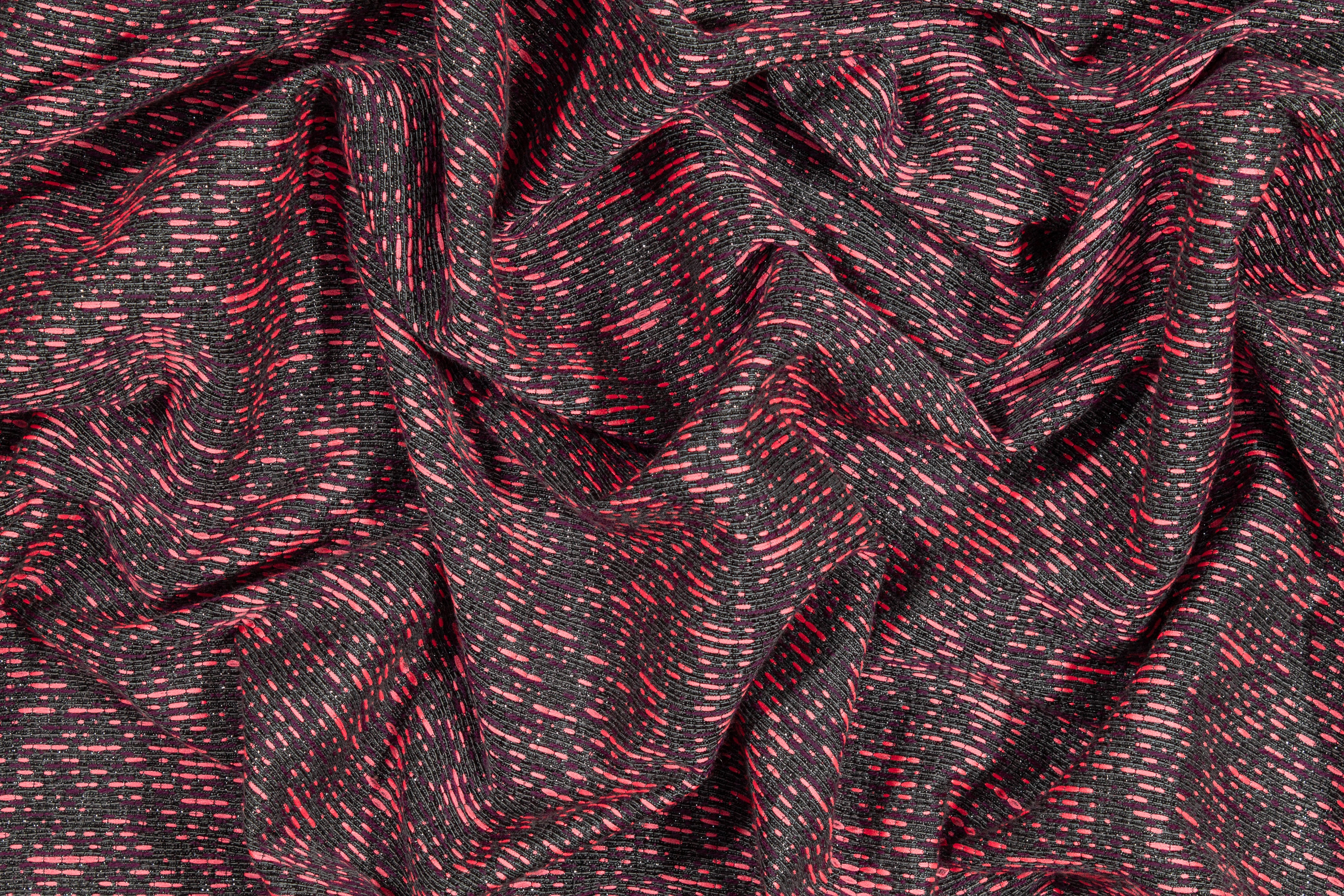 Metallic Brocade - Pink, Gray, Purple