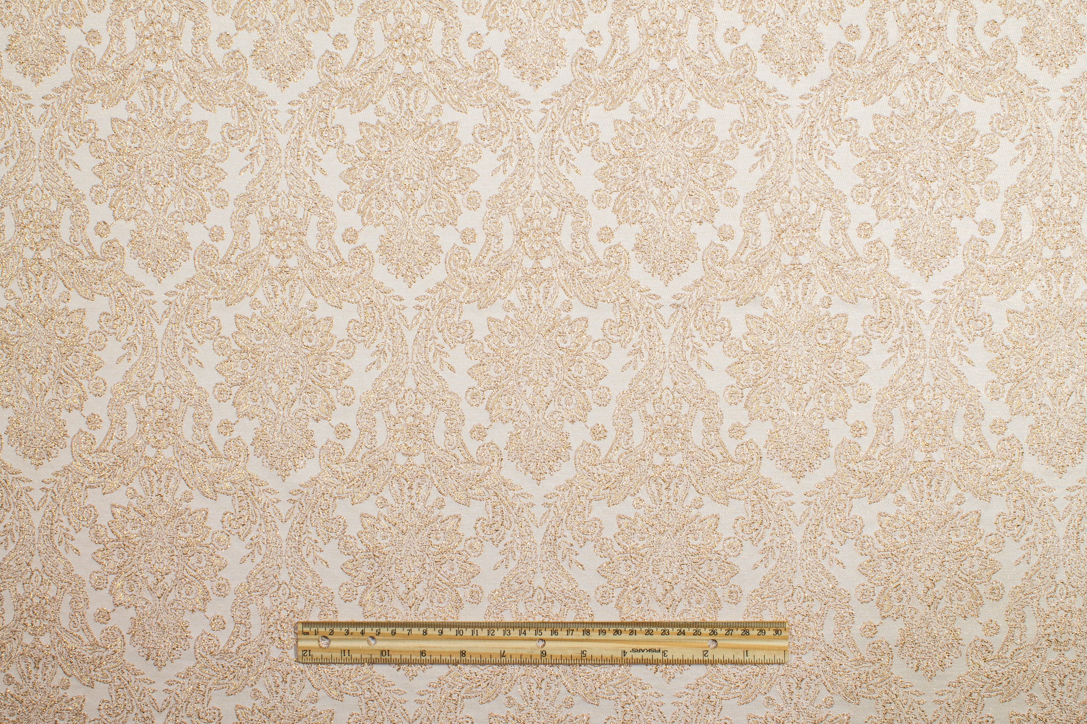 Metallic Damask Brocade - Rose Gold