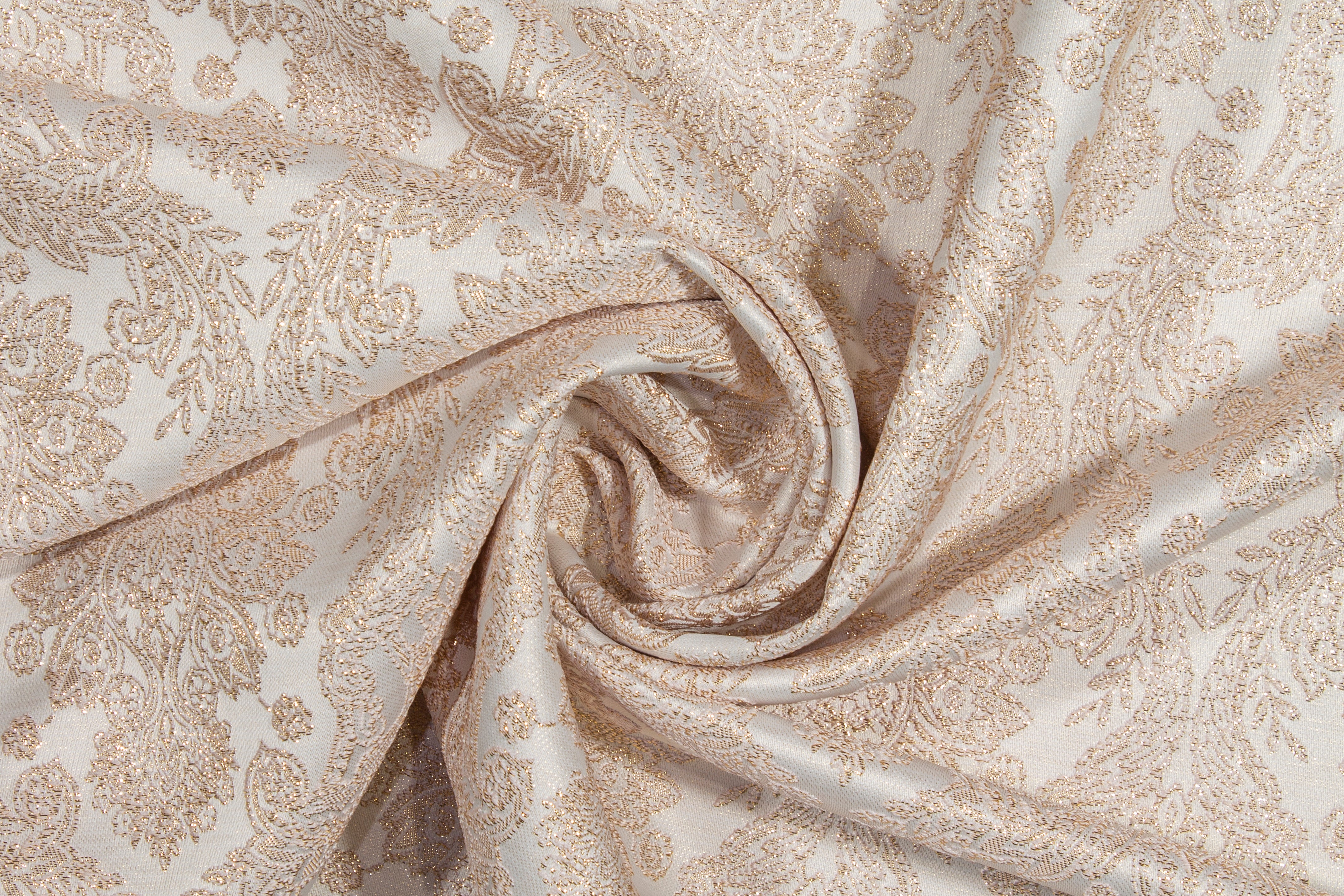 Metallic Damask Brocade - Rose Gold
