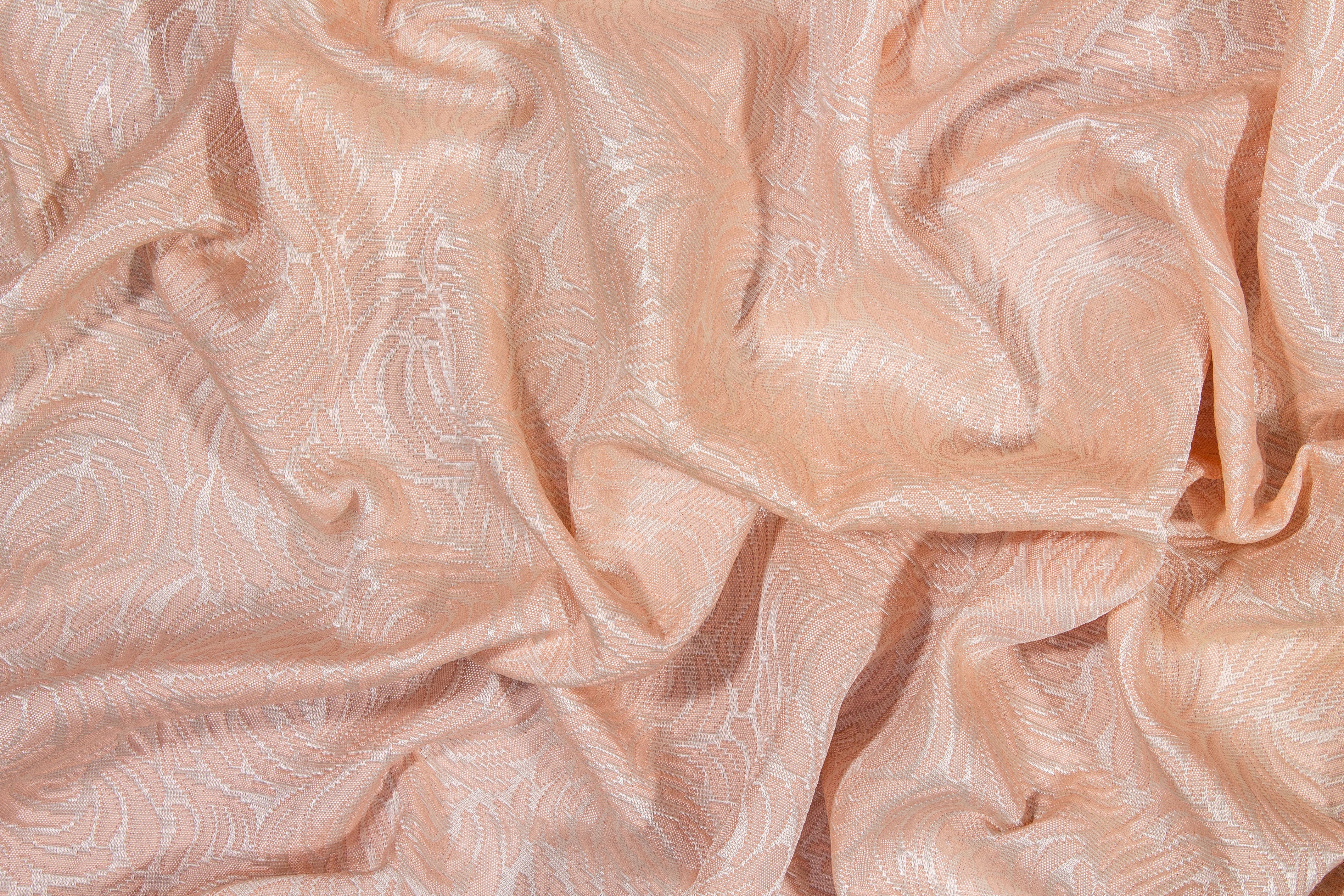 Abstract Rayon Brocade - Blush Pink