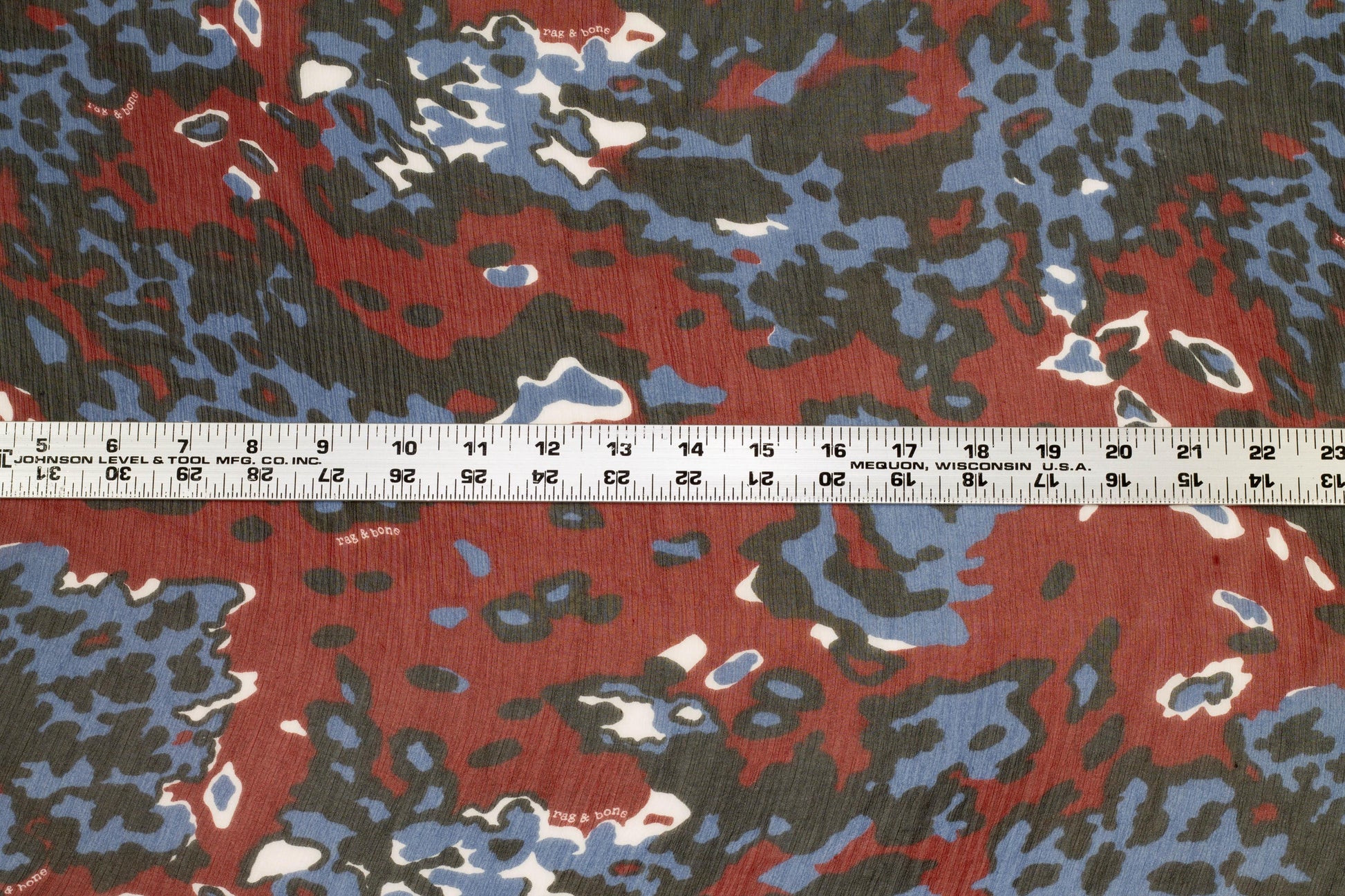 Rag & Bone - Navy and Red Crushed Silk Chiffon - Prime Fabrics