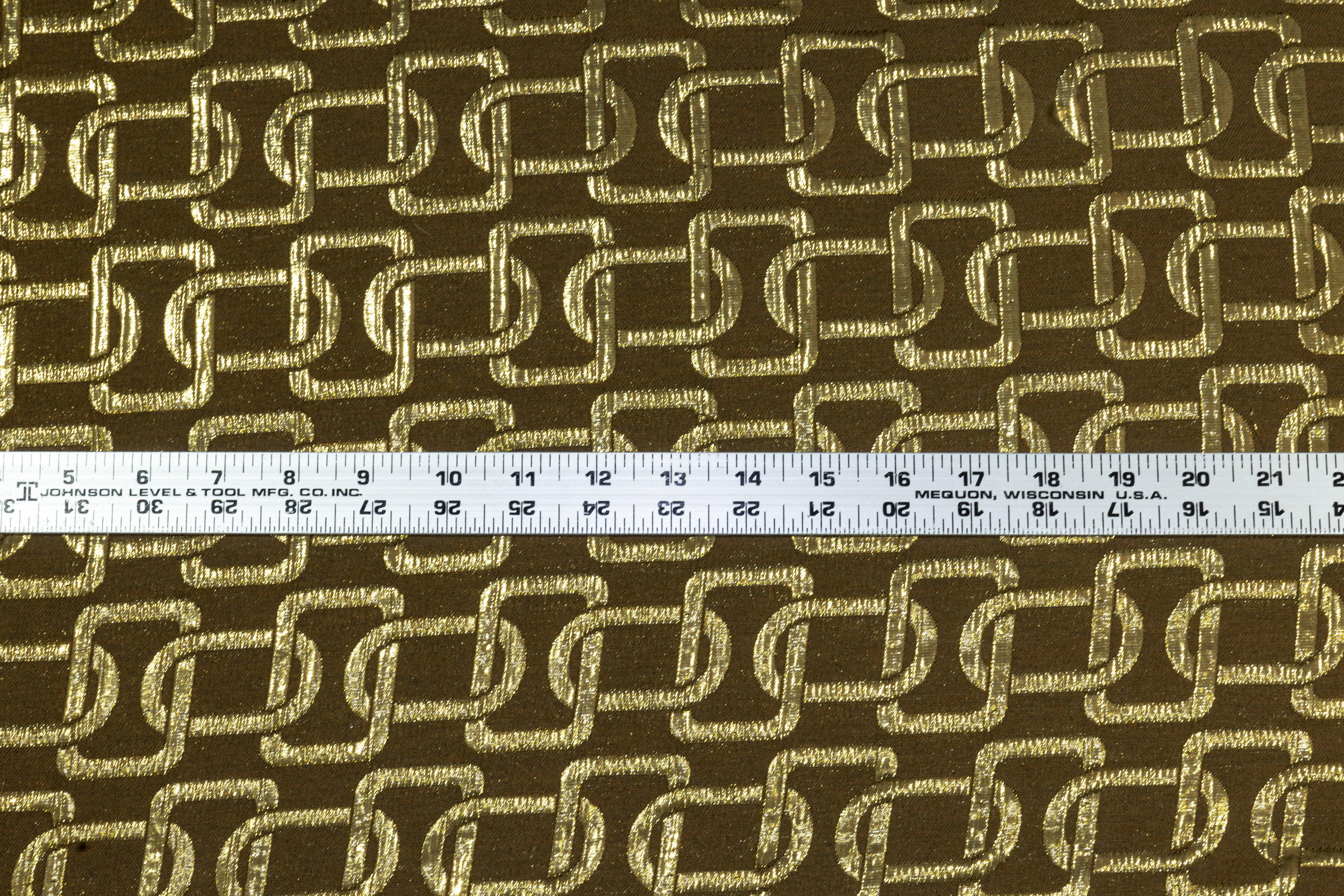 Gold Metallic Double Faced Italian Jacquard - Prime Fabrics
