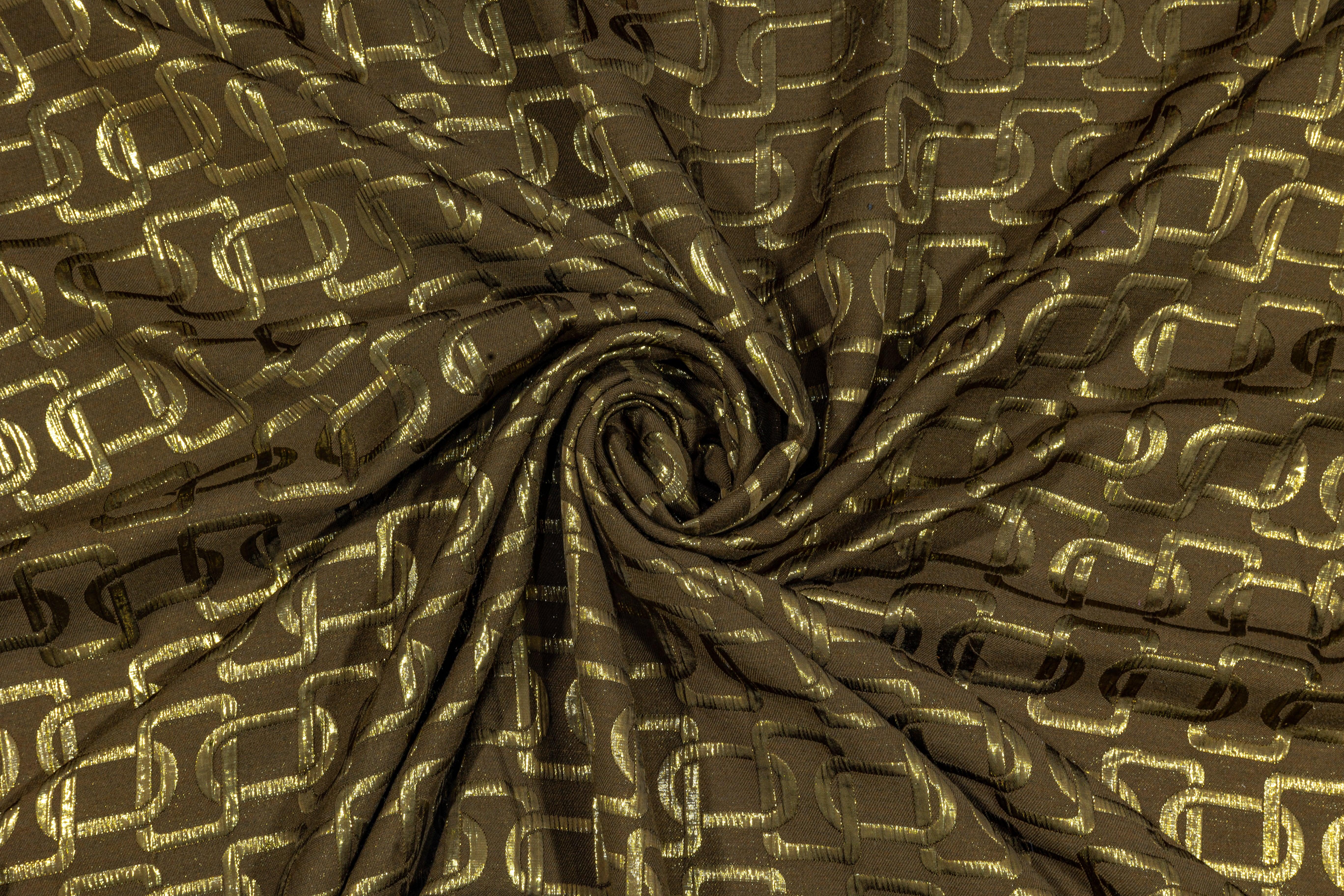 Gold Metallic Double Faced Italian Jacquard - Prime Fabrics