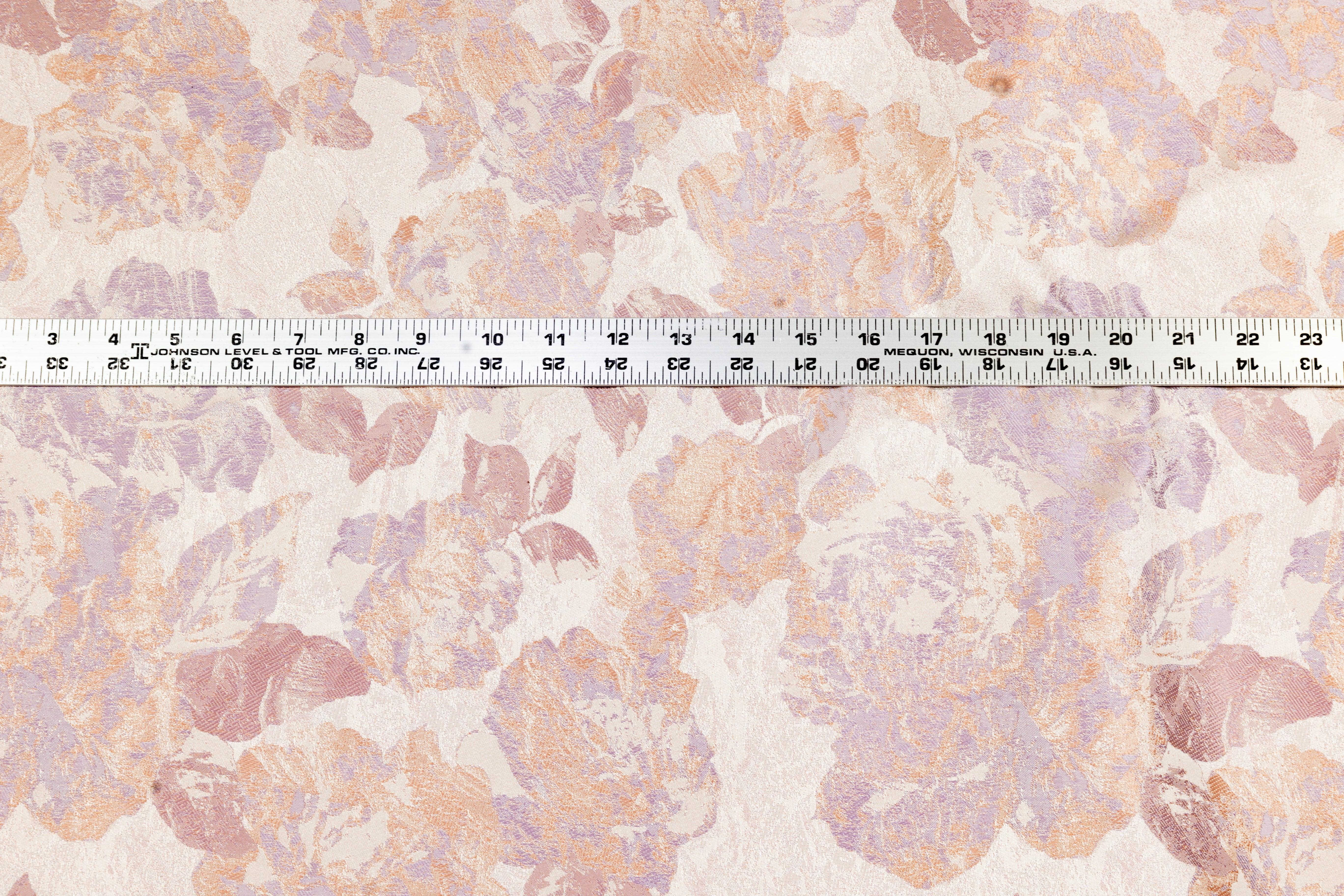 Blush and Lilac Metallic Brocade - Prime Fabrics