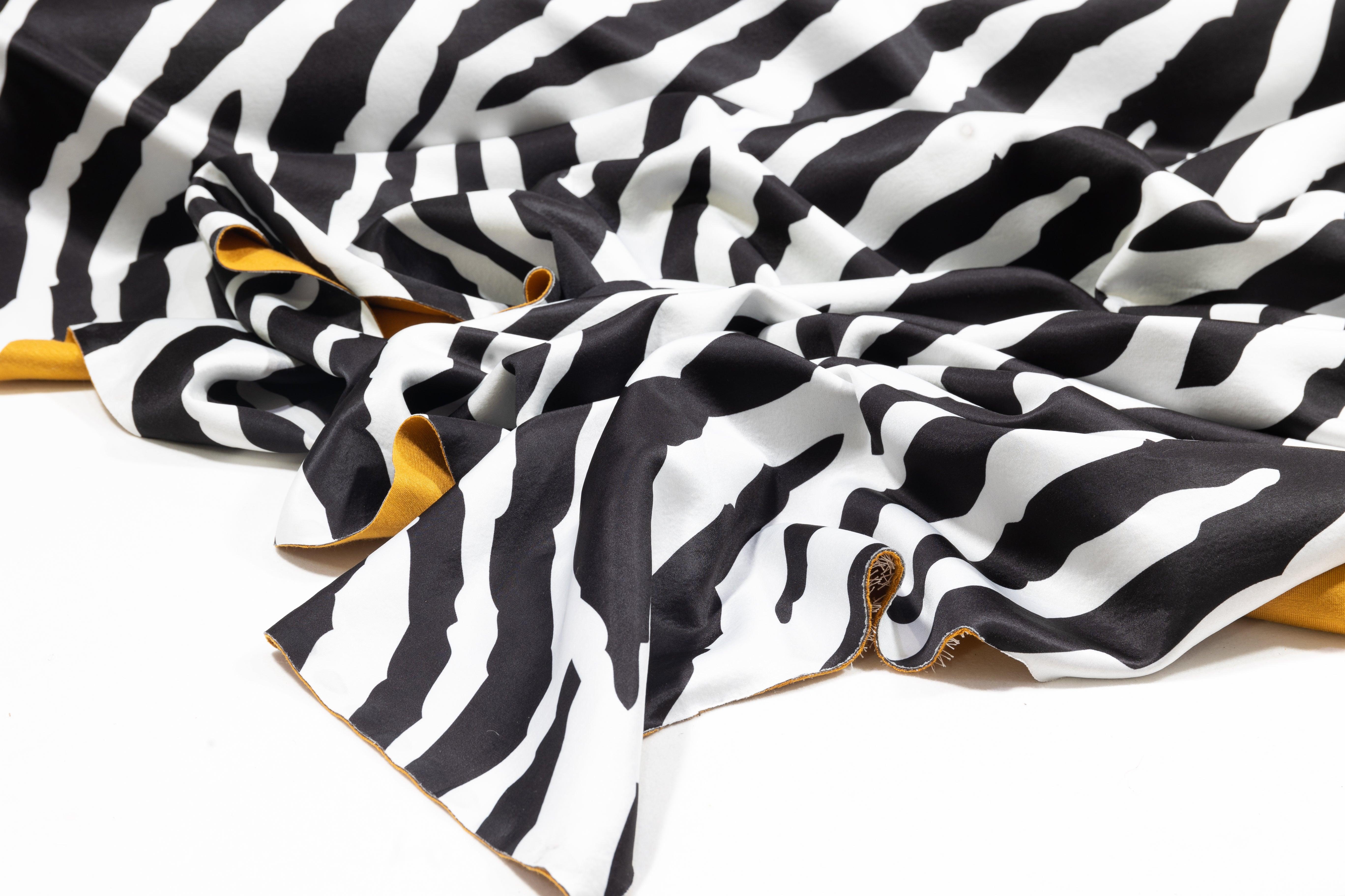Black and White Zebra Italian Stretch Scuba - Prime Fabrics