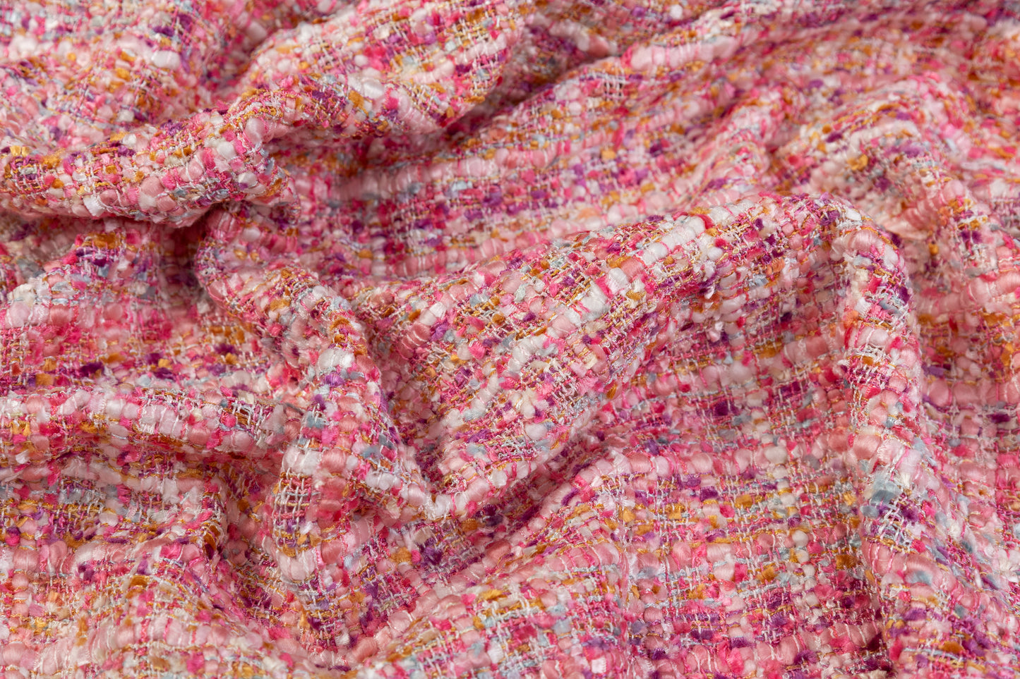 Viscose Chenille Tweed - Pink