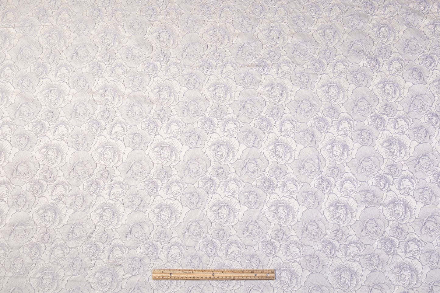 Rose Floral Brocade - Cool Gray
