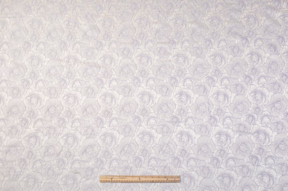 Rose Floral Brocade - Cool Gray