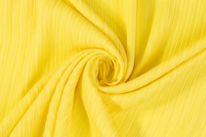 Pleated Silk/Viscose Gauze - Yellow