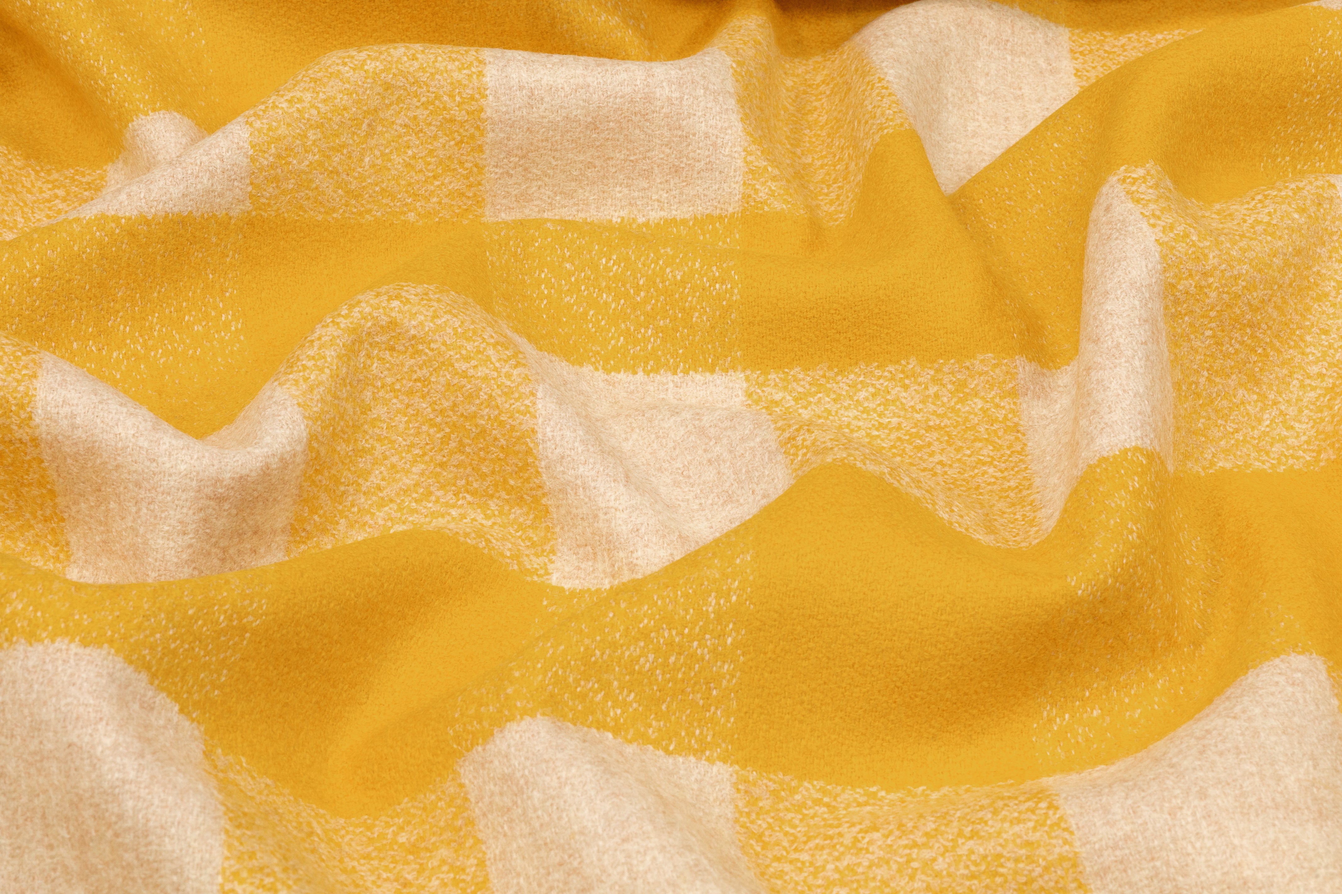 Tallia di Delfino - Checked Italian Wool - Yellow / Beige