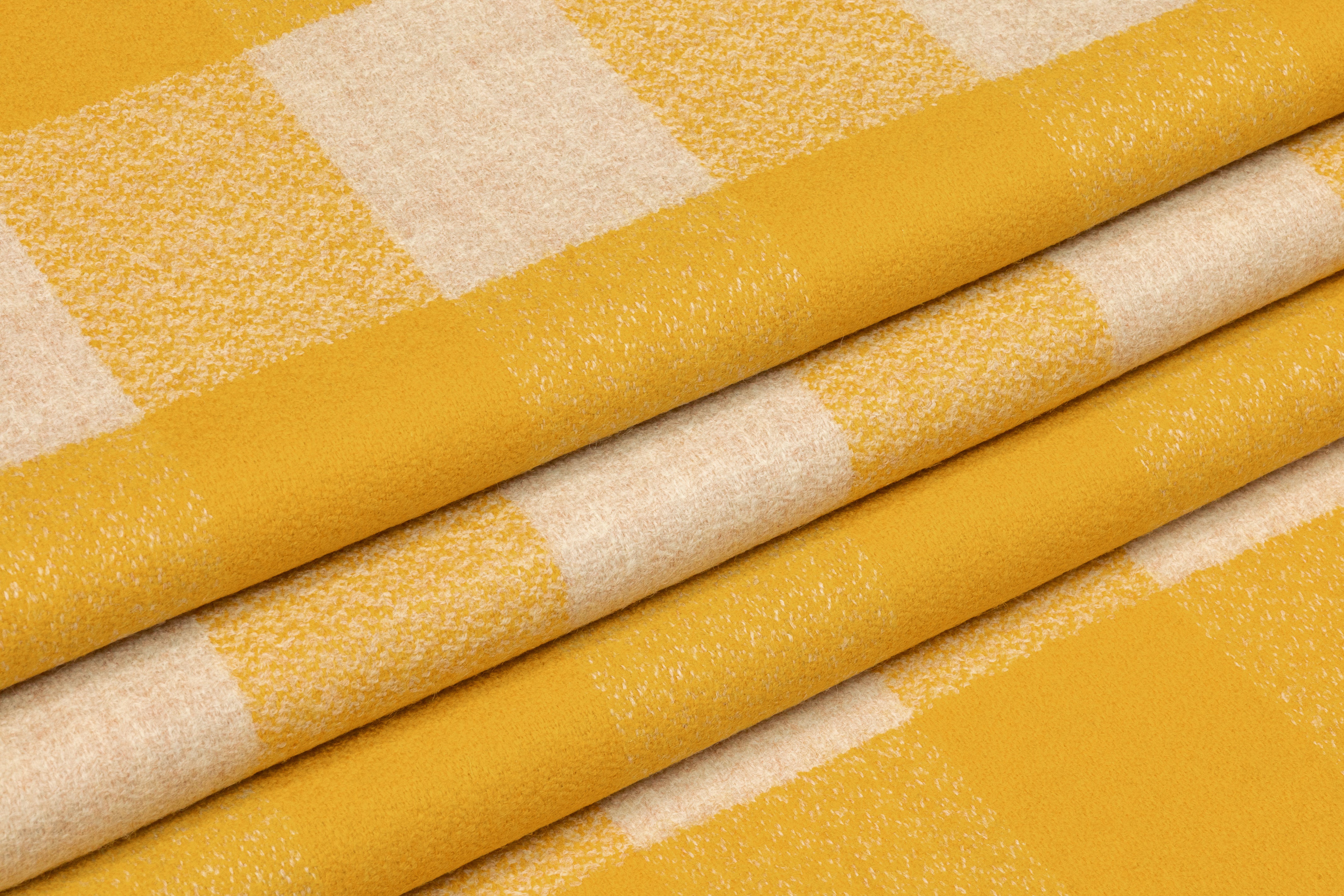 Tallia di Delfino - Checked Italian Wool - Yellow / Beige