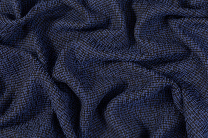 Cotton Tweed - Blue / Black