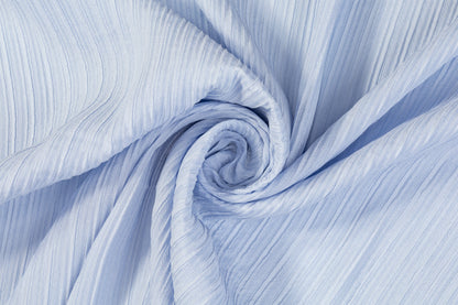 Pleated Silk/Viscose Gauze - Periwinkle Blue