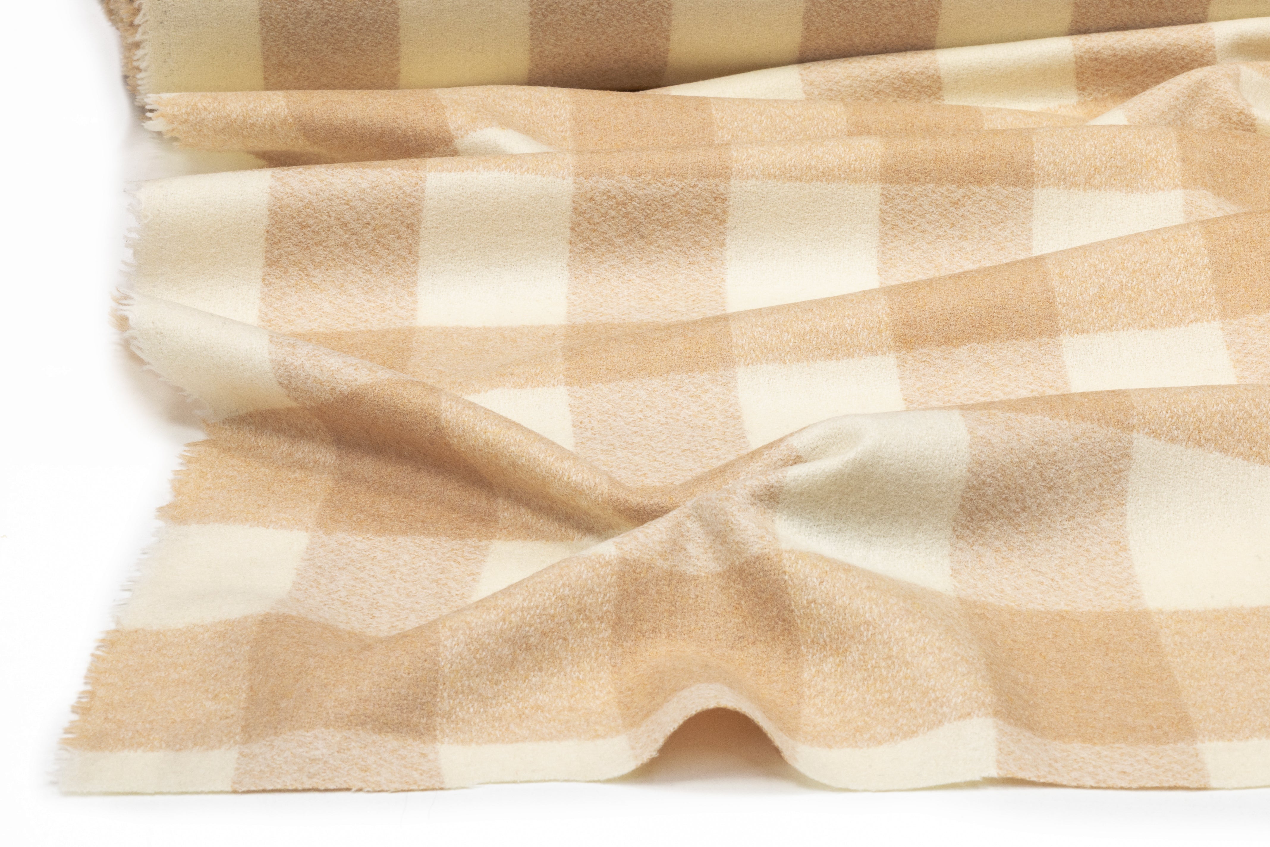 Tallia di Delfino - Checked Italian Wool - Beige / Ivory