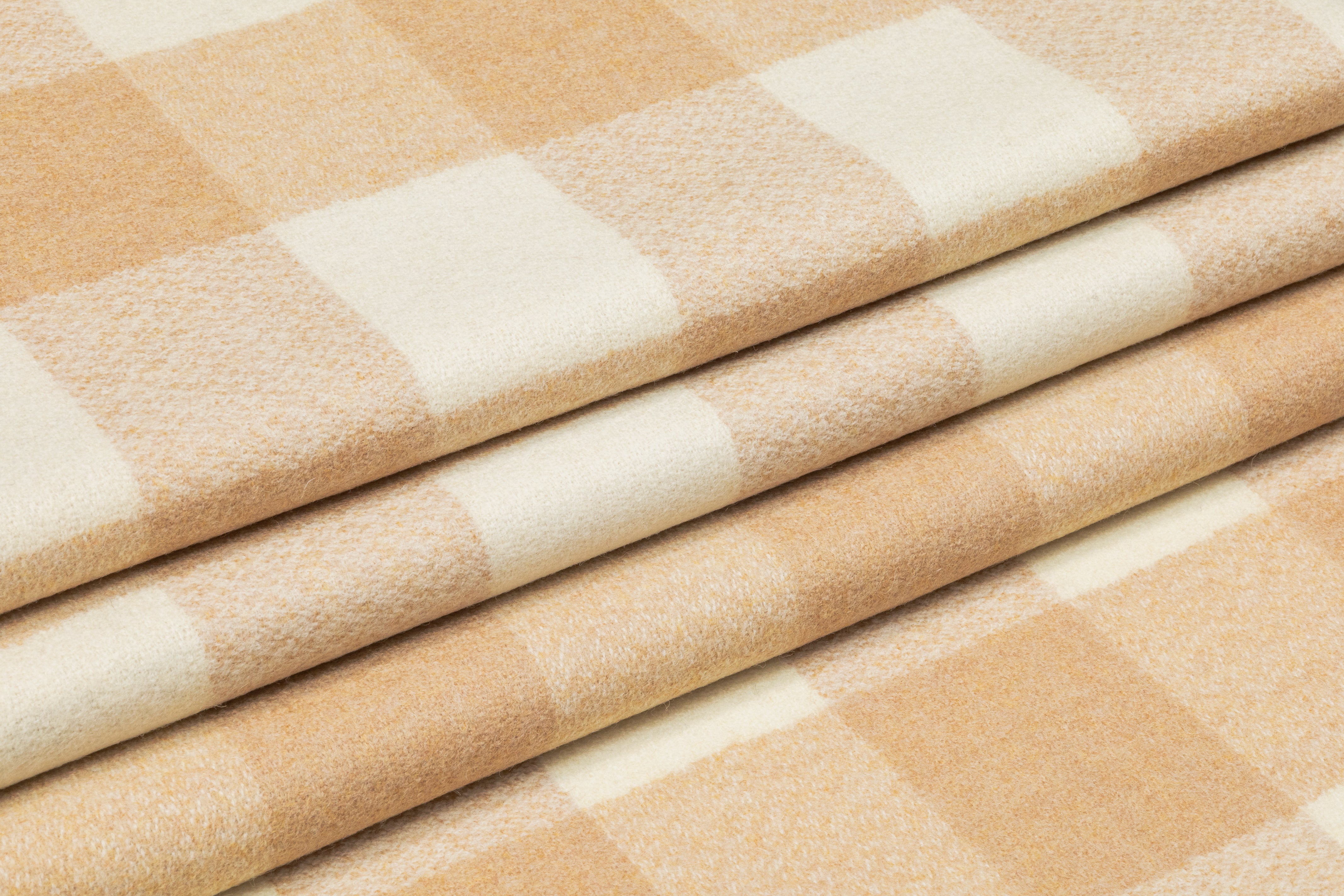 Tallia di Delfino - Checked Italian Wool - Beige / Ivory