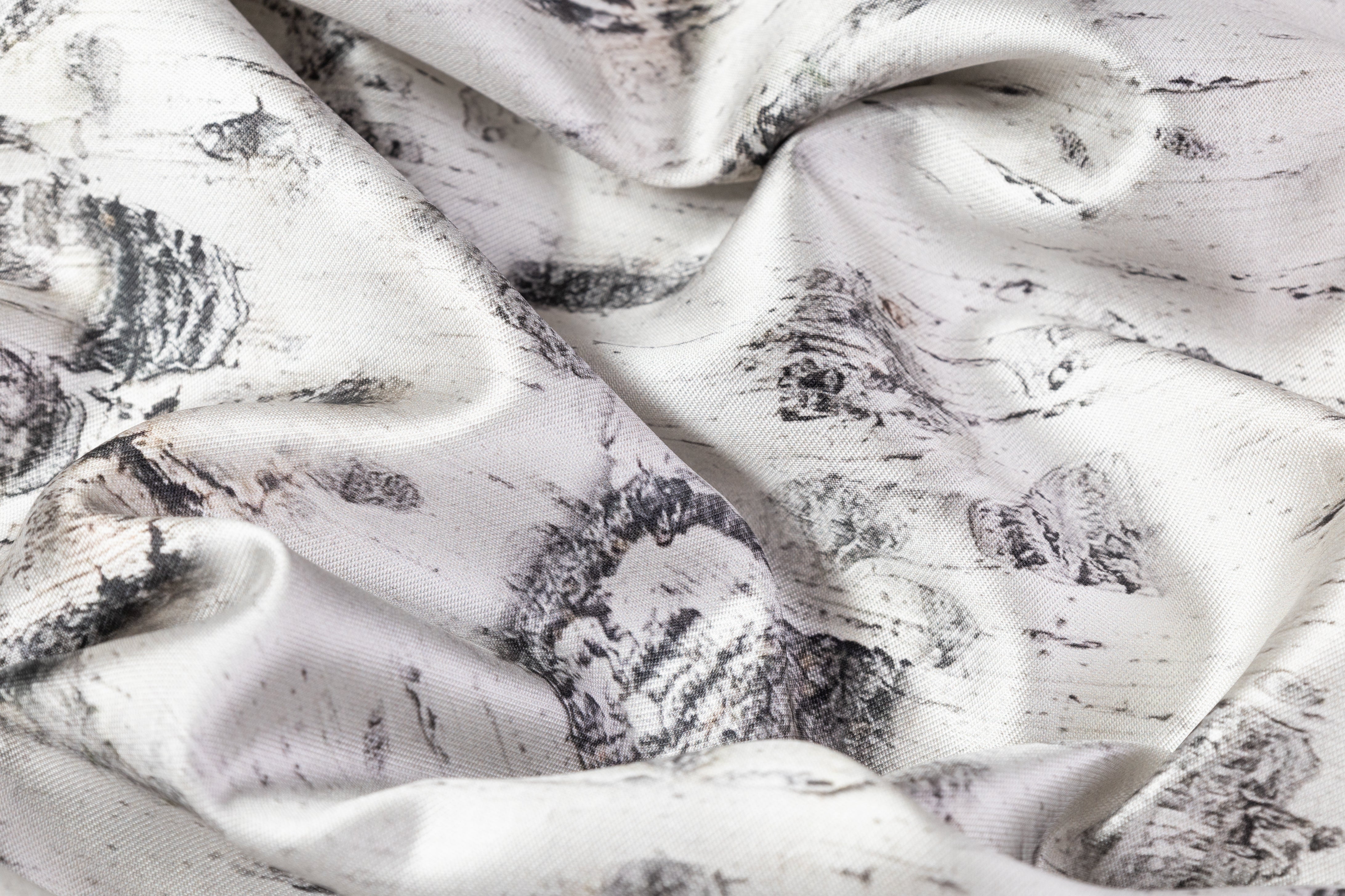 Luigi Verga - Abstract Italian Silk Mikado - Gray