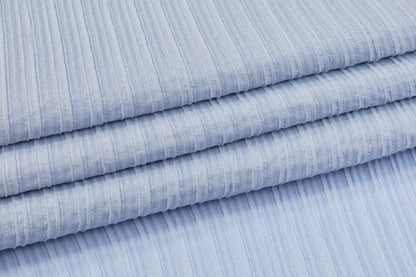 Pleated Silk/Viscose Gauze - Periwinkle Blue