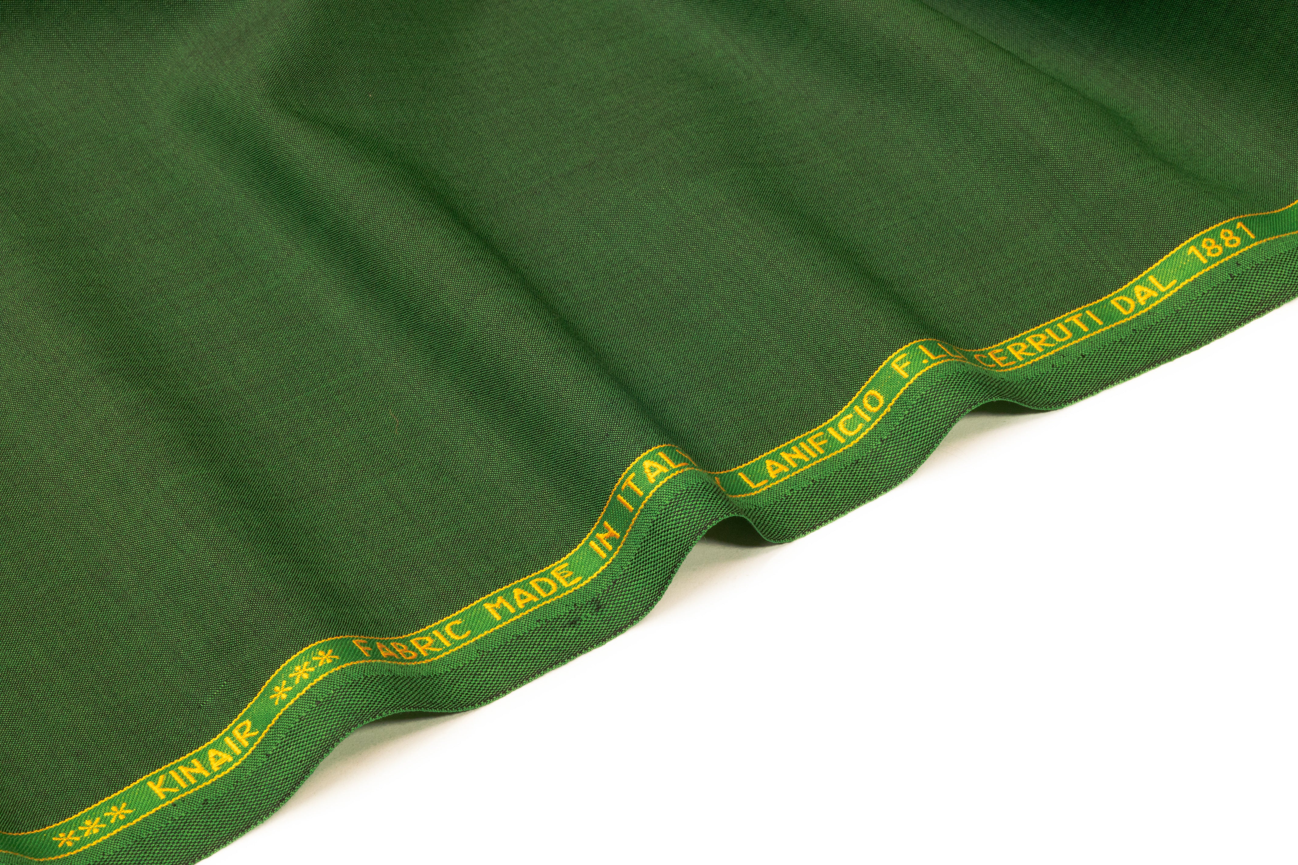 Cerruti - Kinair Wool and Mohair Suiting - Green