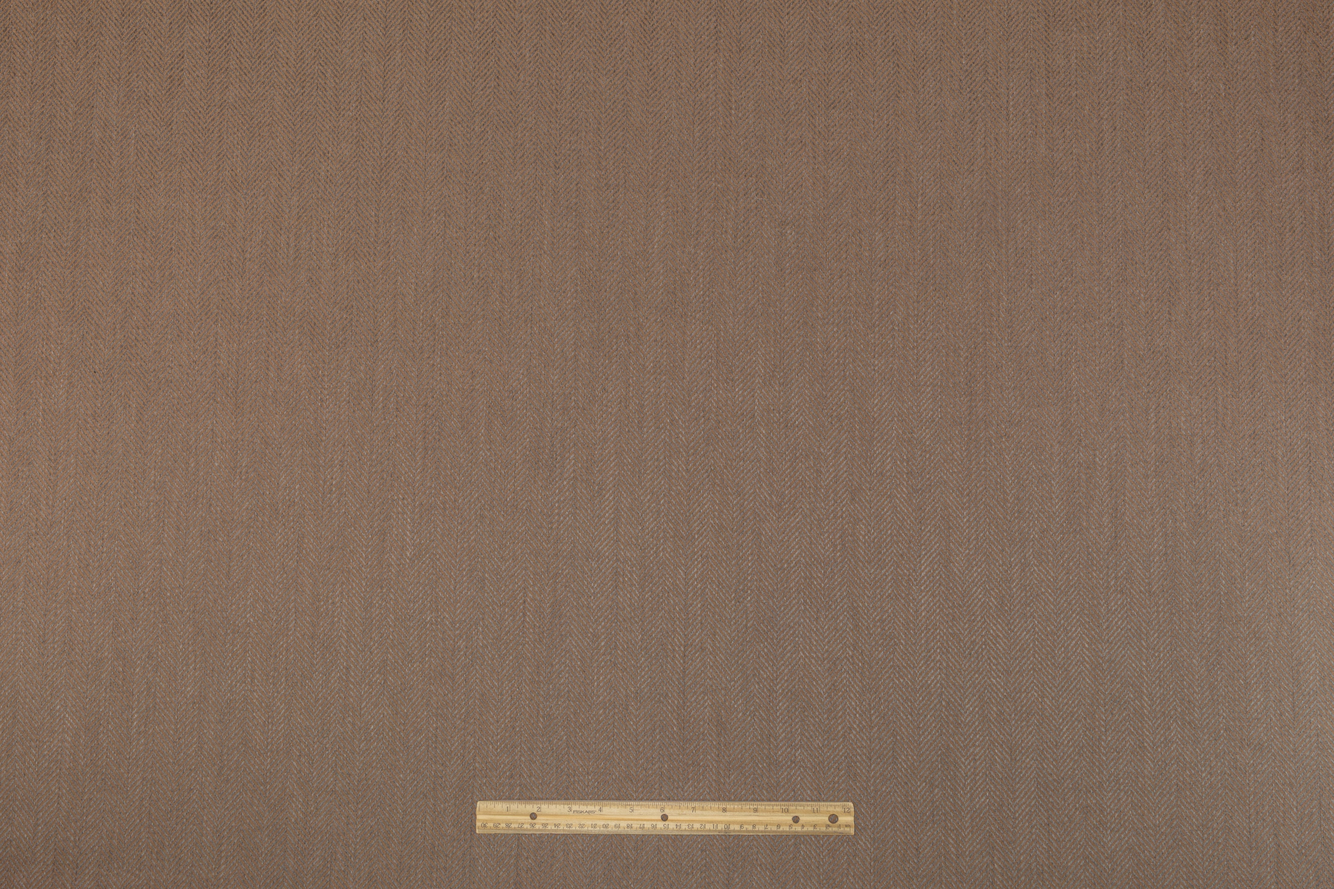 Herringbone Italian Wool Suiting - Camel / Gray