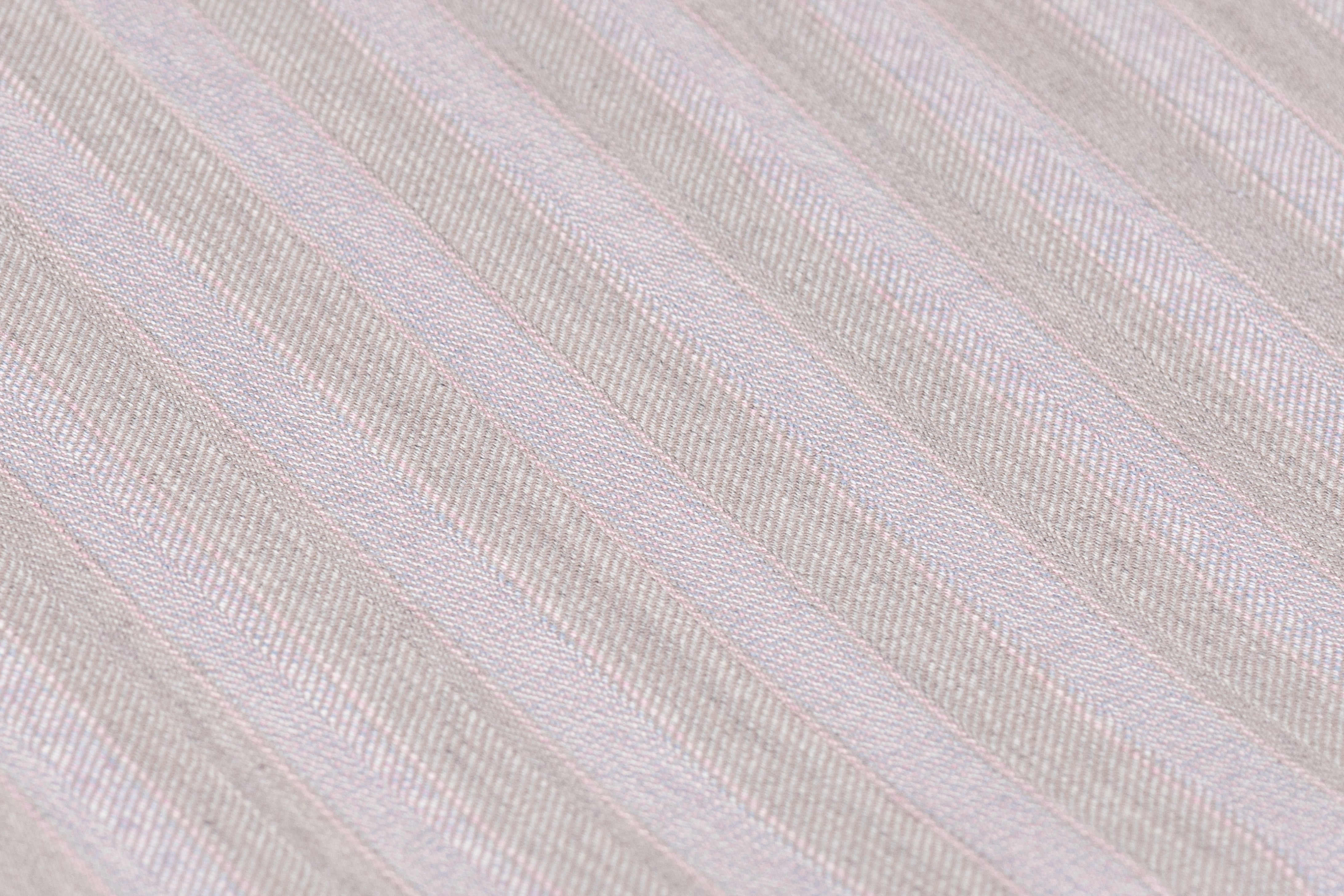 Striped Italian Wool Suiting - Gray / Sage / Pink