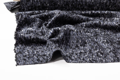 Italian Mohair Cashmere Wool Coating - Blue / Gray / Black