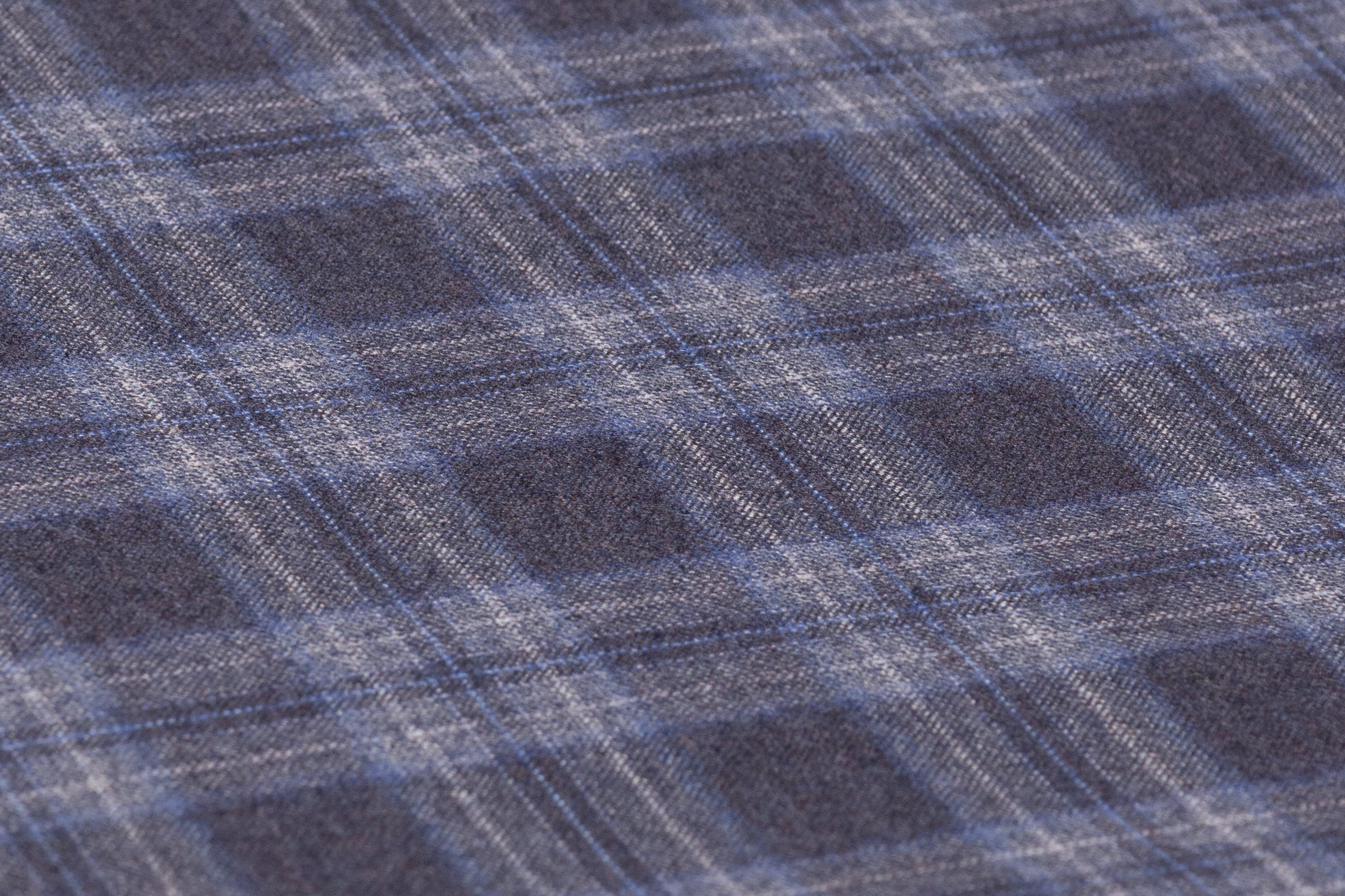Cerruti - Oxygen 130's Italian Wool Suiting - Blue / Charcoal