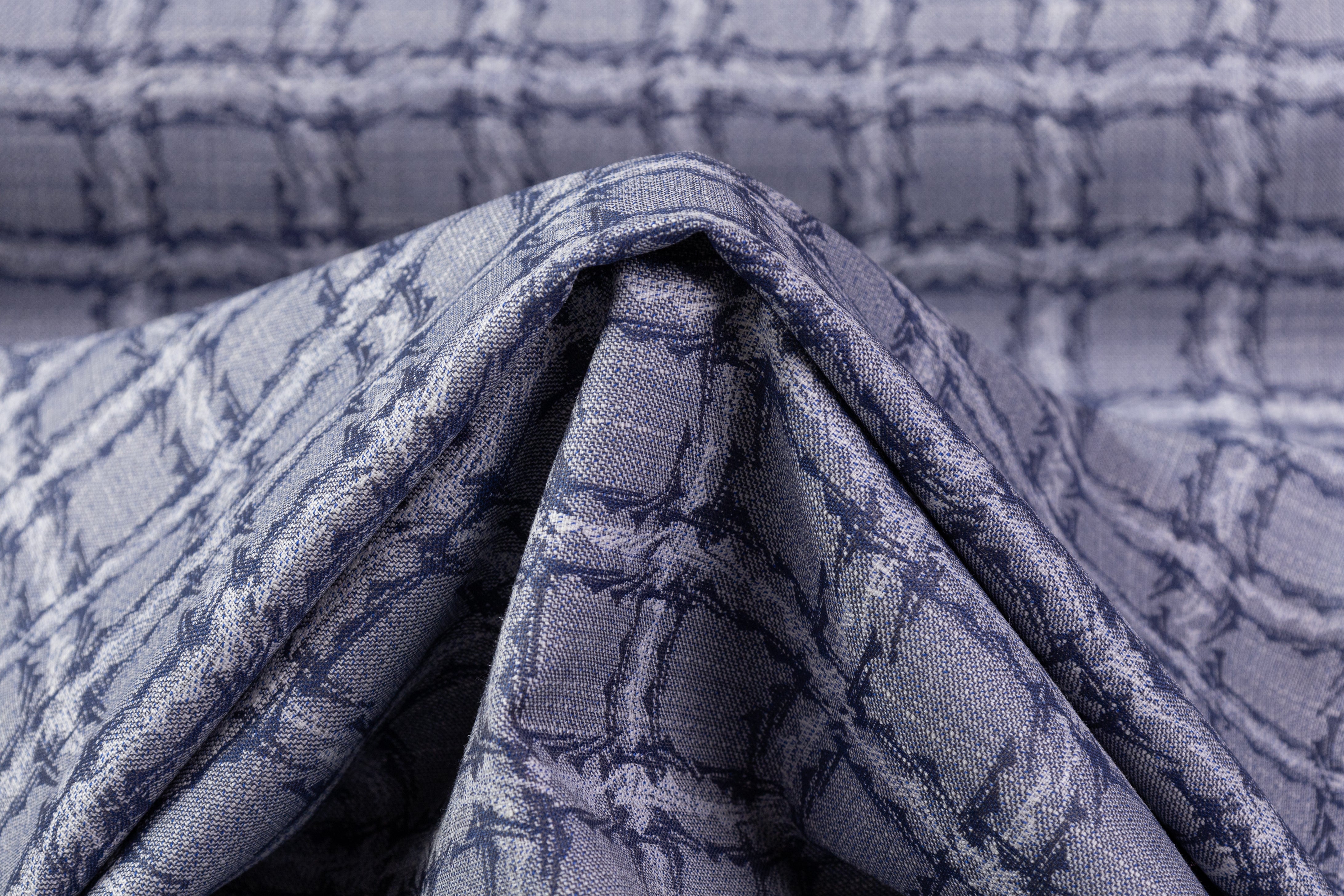 Armani - Checked Italian Wool Suiting - Blue Gray