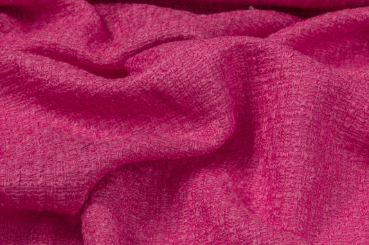 Wool Tweed Boucle - Magenta