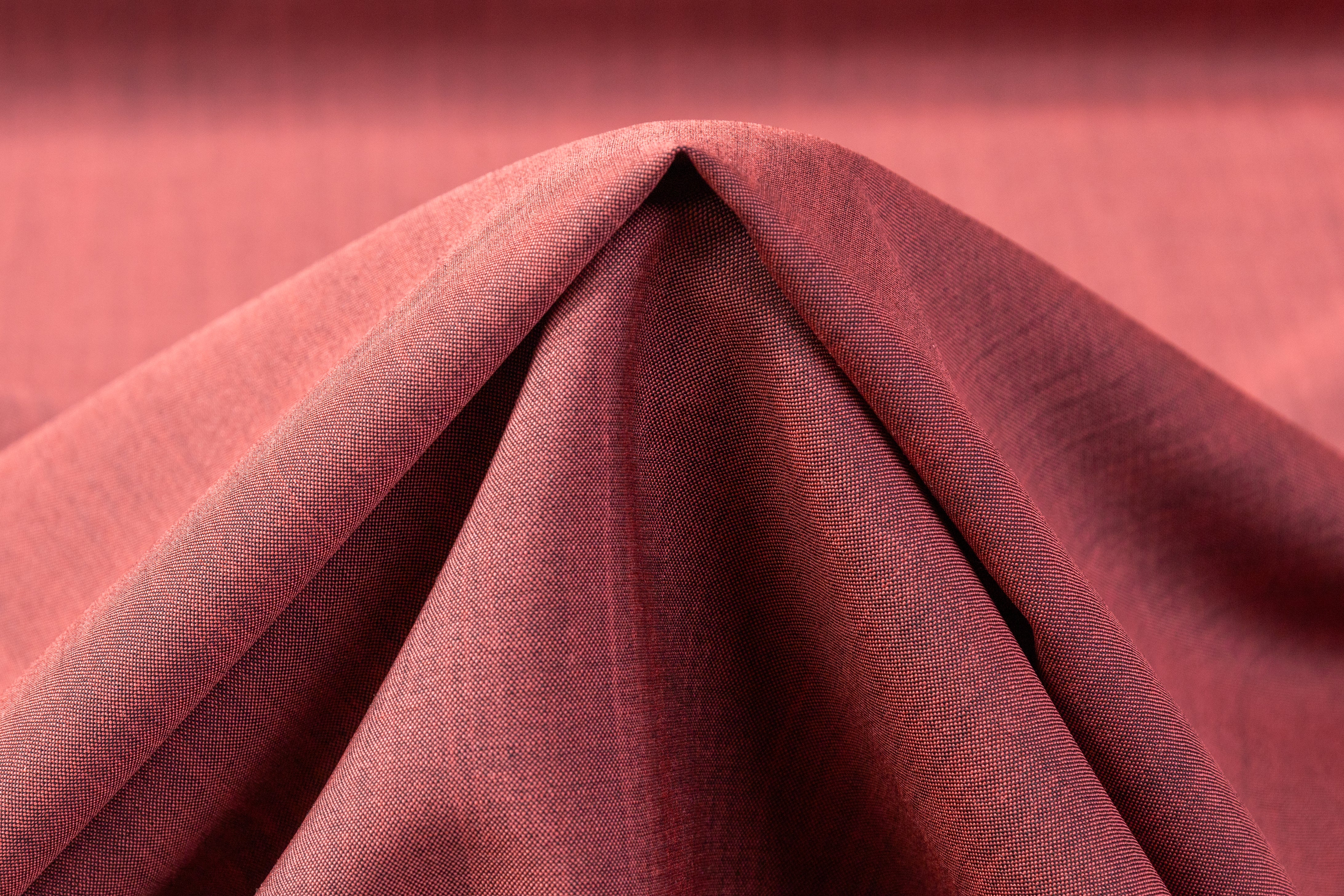 Cerruti - Kinair Wool and Mohair Suiting - Brick Red