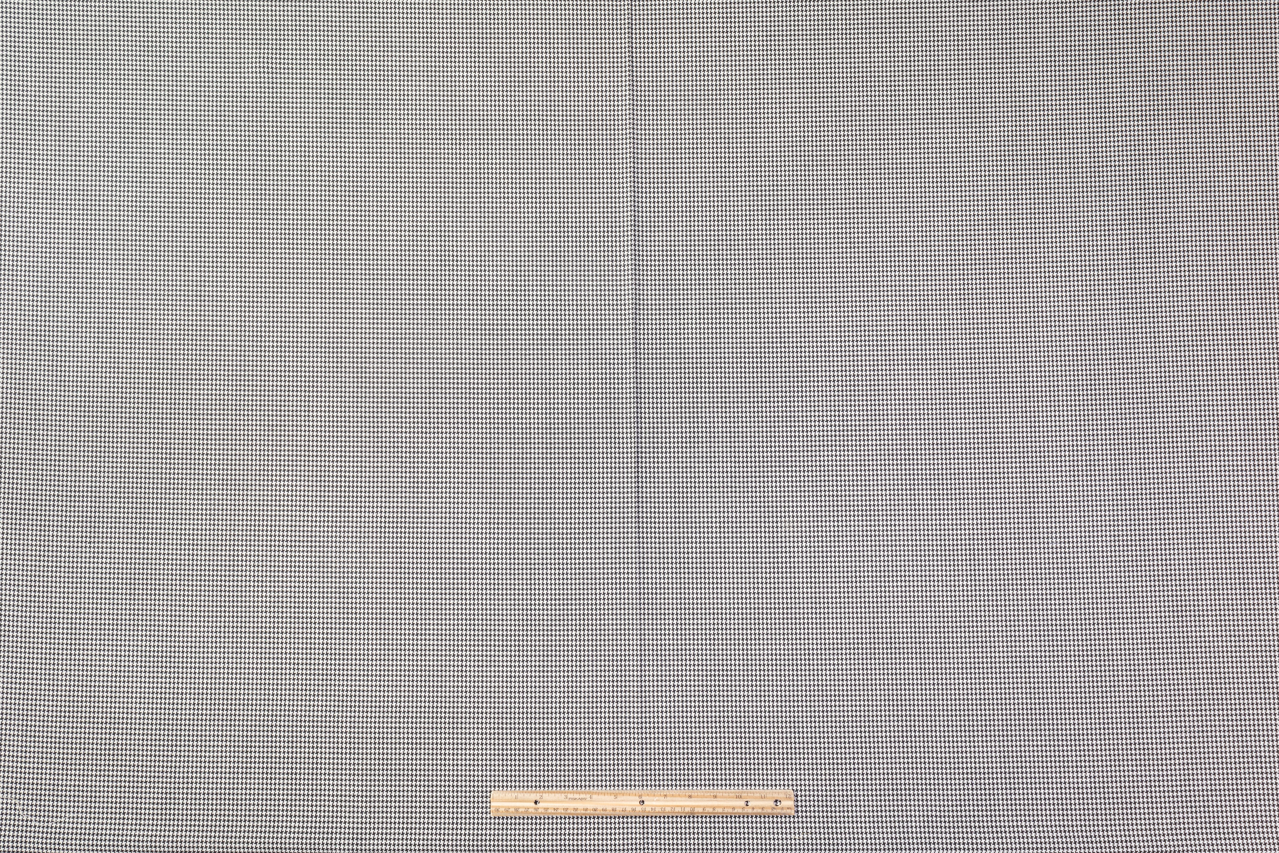 Houndstooth Australian Wool Suiting - Black / Off White