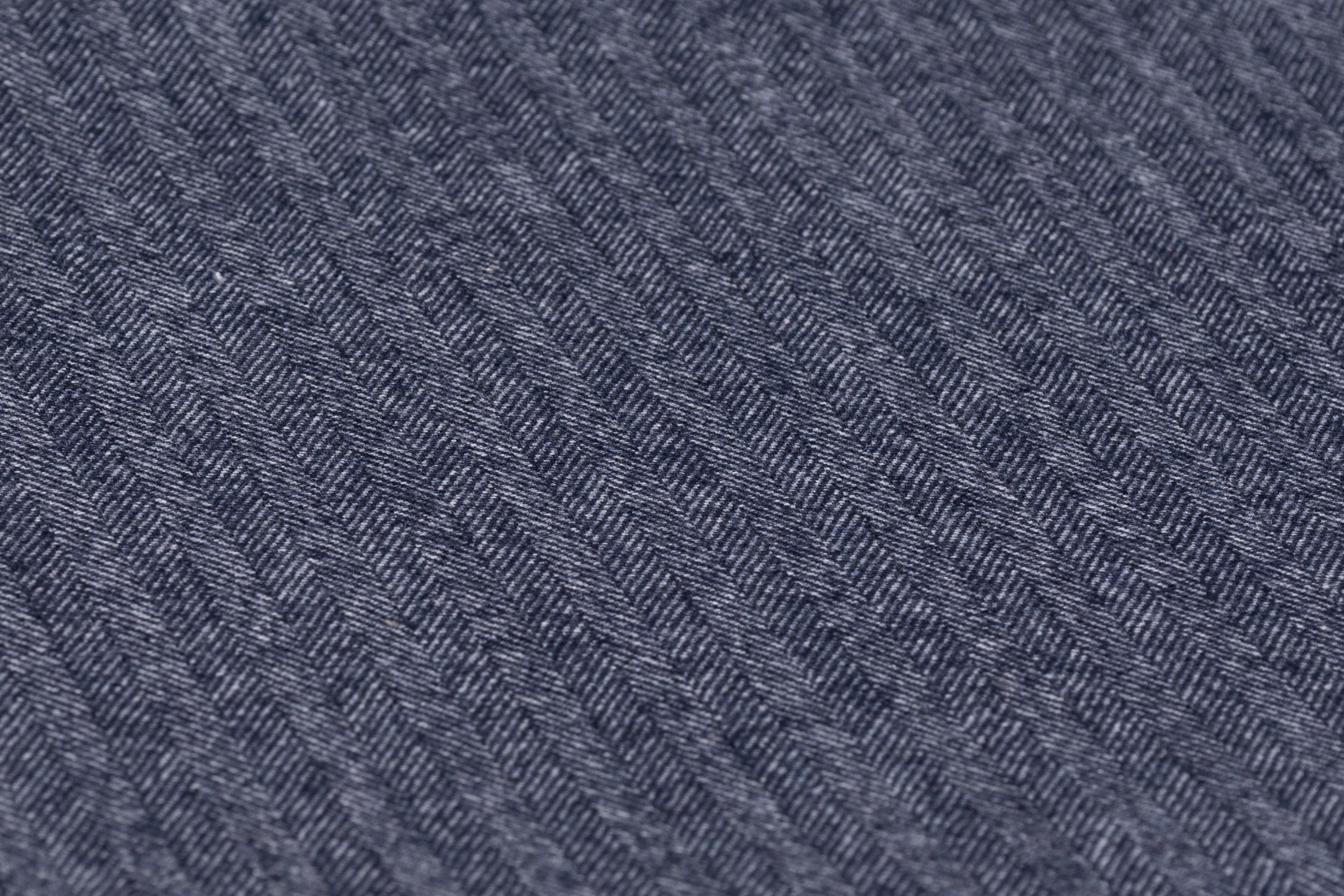 Herringbone Italian Wool Suiting - Blue