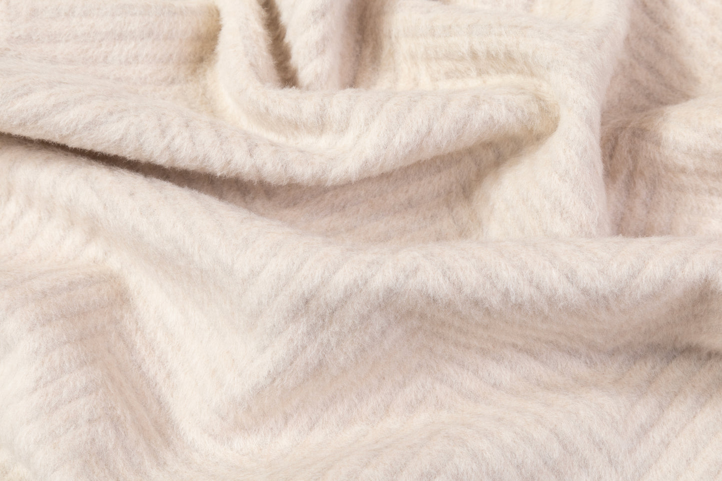 Herringbone Wool Coating - Beige