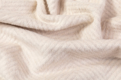 Herringbone Wool Coating - Beige