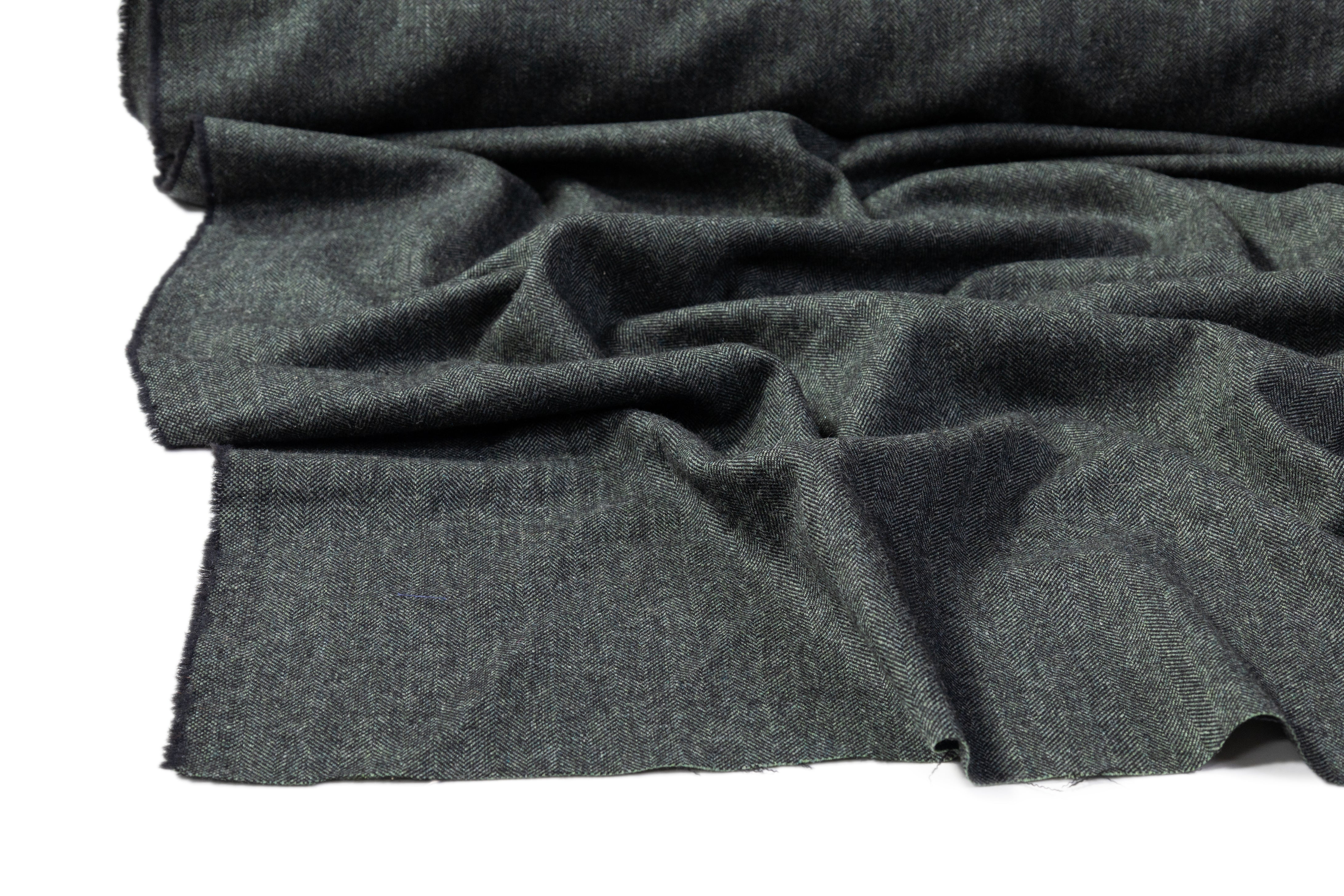 Tollegno - Herringbone Italian Wool Tweed - Green