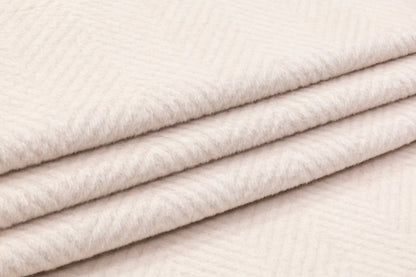 Herringbone Wool Coating - Beige
