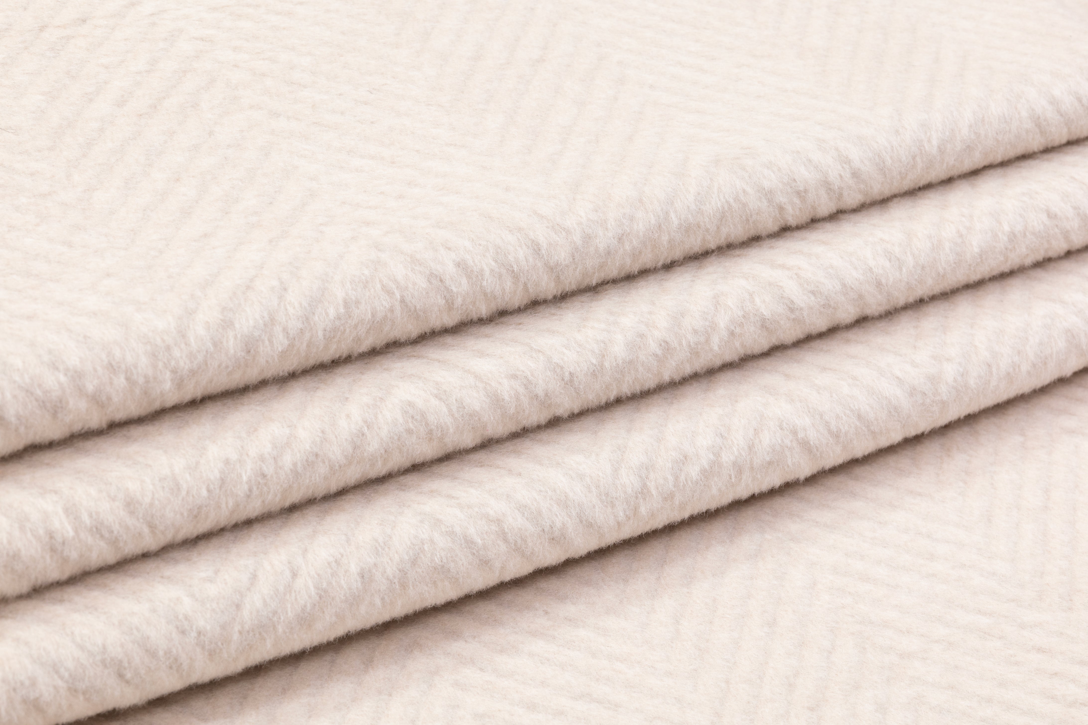 Herringbone Wool Coating - Beige