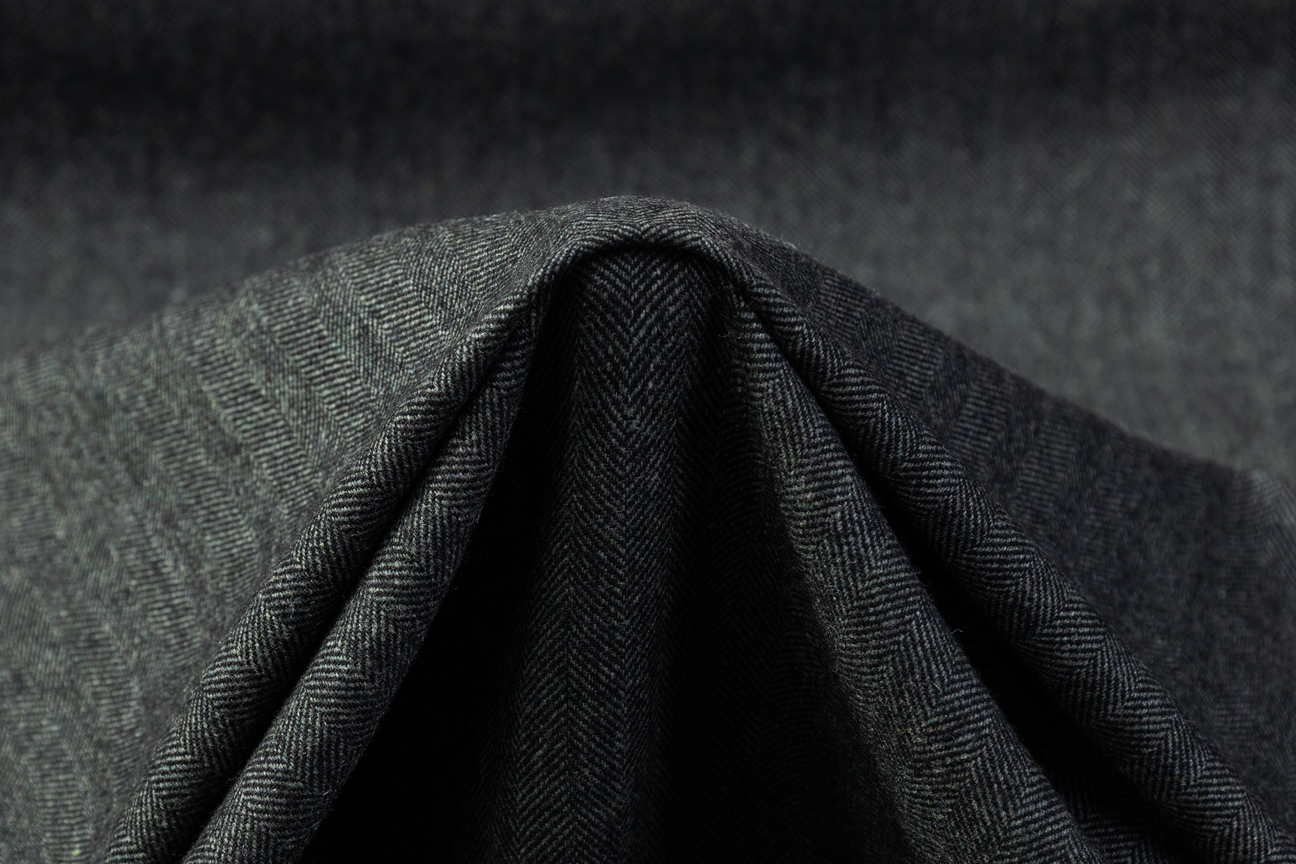Tollegno - Herringbone Italian Wool Tweed - Green