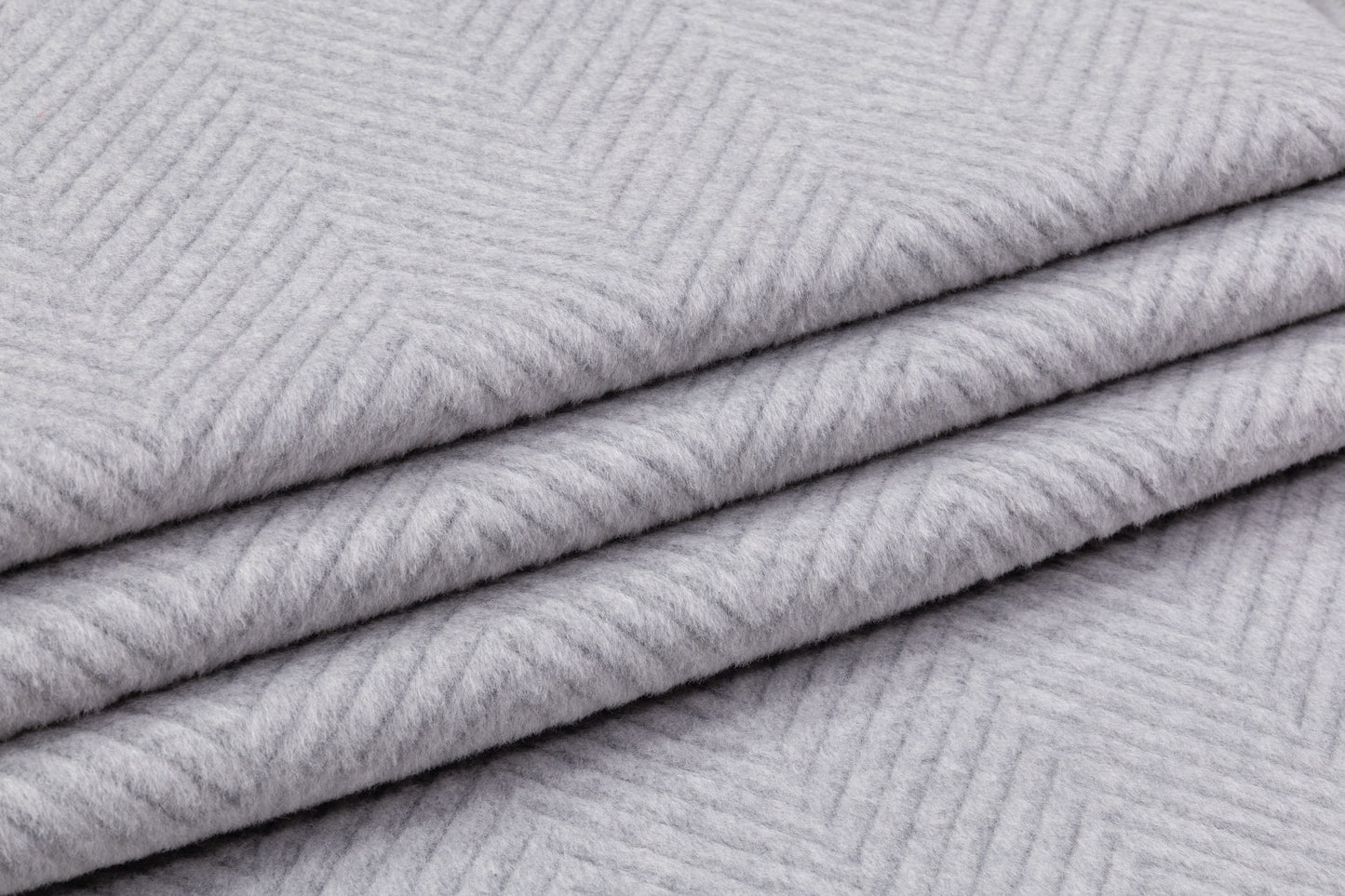 Herringbone Wool Coating - Gray